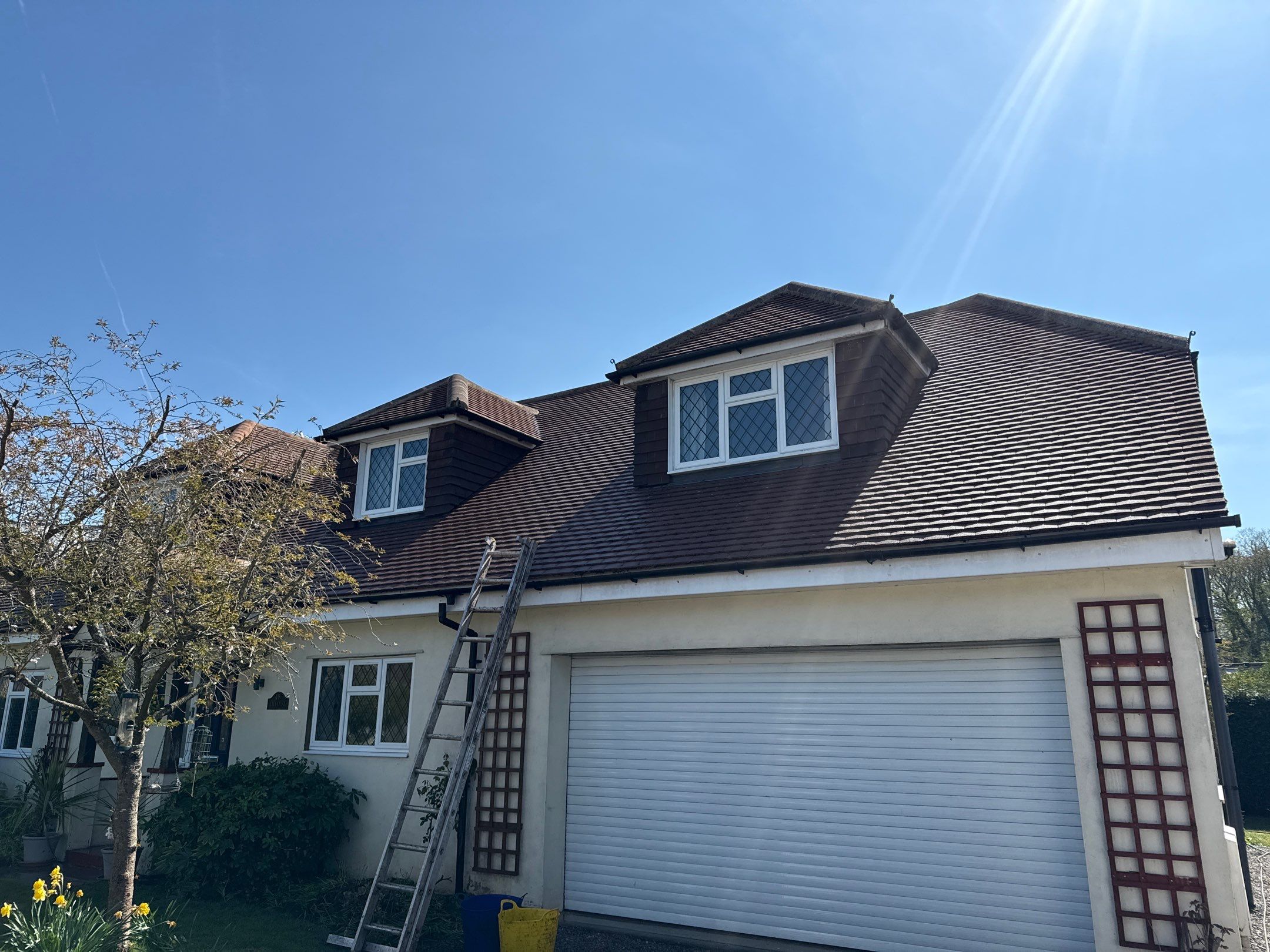 Roof Clean  - Moss Removal - Gutter Clean using Honda 15lpm Low Pressure Washing Machine by Ges Exterior Cleaning ltd