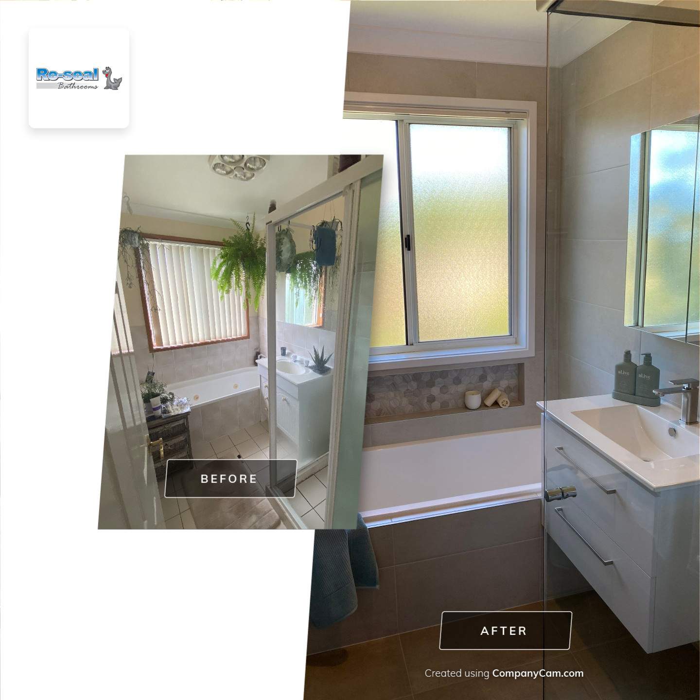 Double Bathroom & Double Toilet Renovation by Re-seal Bathrooms