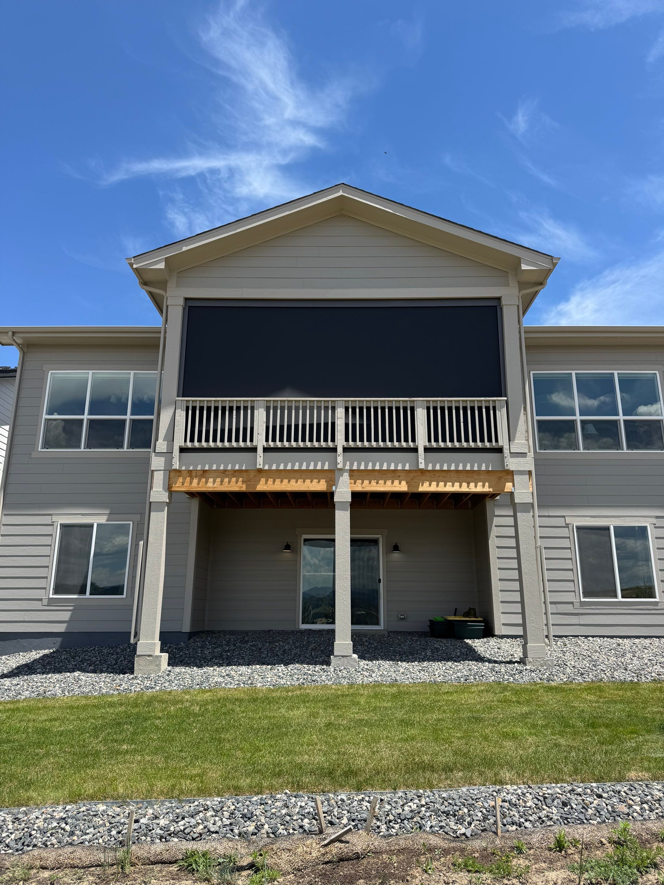 Castle Rock Exterior All-Weather MagnaTrack Screens Installation by Outdoor Solutions Colorado