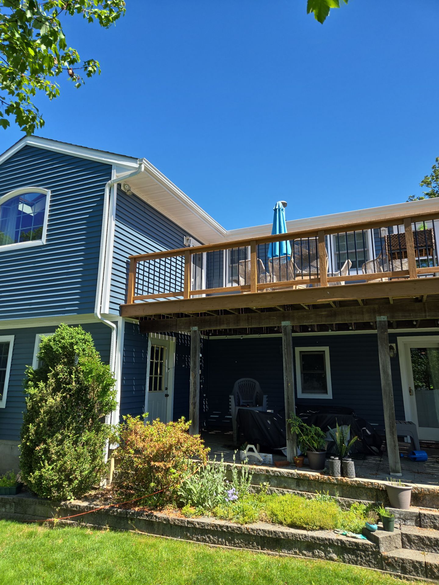 Siding Installation using Certainteed Cedar Impressions Straight Edge Perfection Shingles - D7 - Pacific Blue by A Plus Exterior