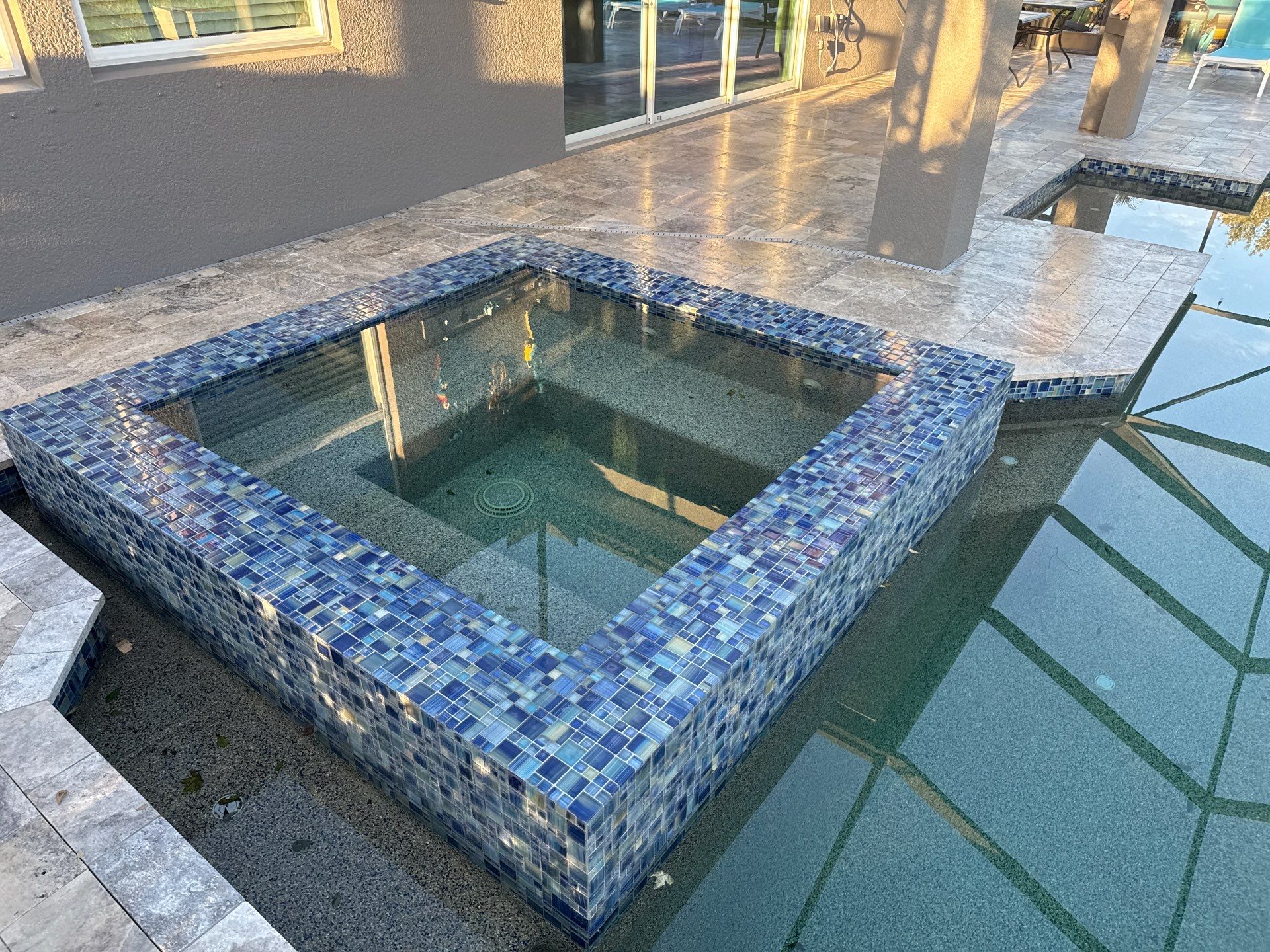 Travertine Pool Deck and Screen Enclosure Cleaning in Ellenton, FL | Oakleaf Hammock Community by Sunshine AquaWash