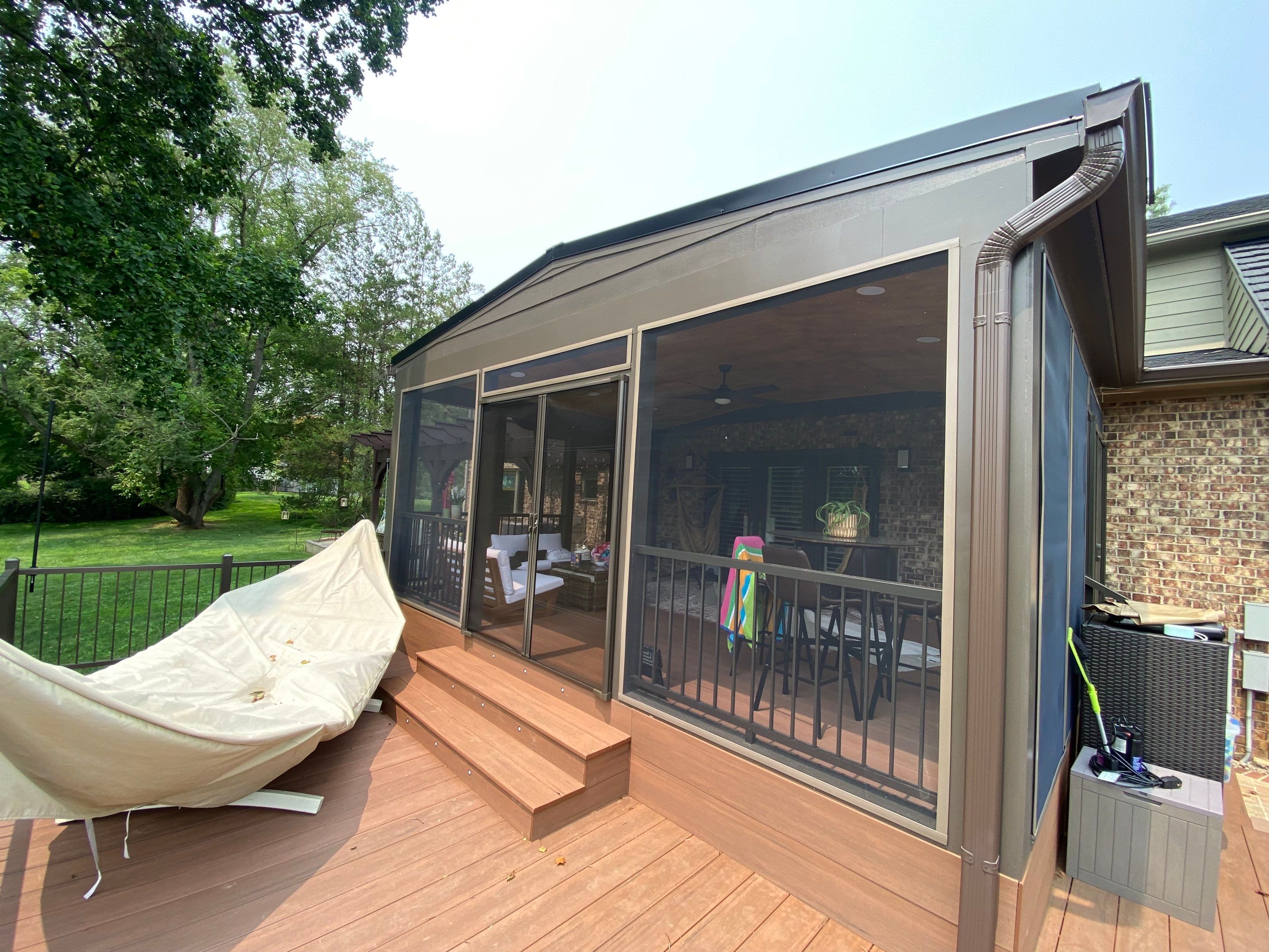 Deck/Screen porch Transformation using Timbertech by The Smet Companies, LLC