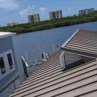 .032 Aluminum 1.5" Mechanical Seam Buckskin  by Total Roofing System The Metal Roof Experts