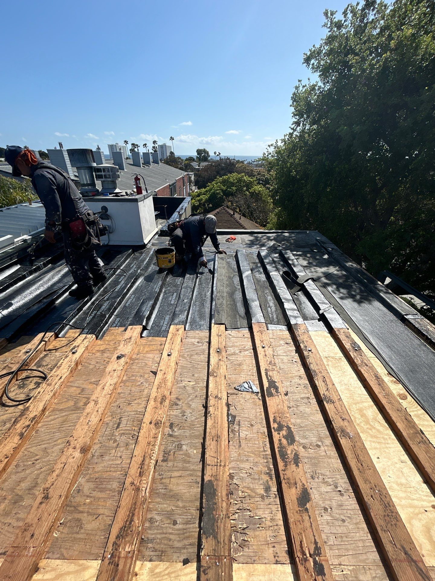 Residential Roofing Installation using Polyglass Torch Down Roofing System by Hull Brothers Roofing