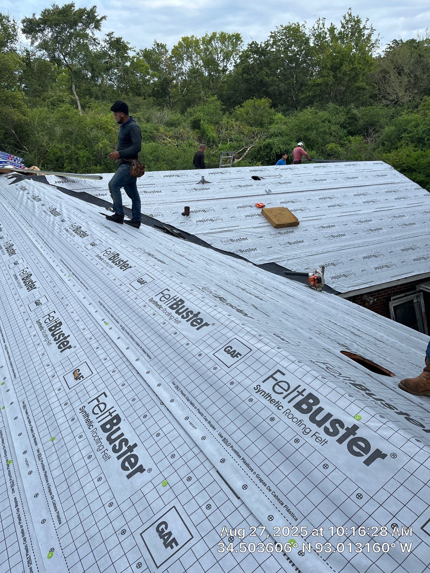 GAF Timberline HDZ Roof Replacement on Brick Home in Hot Springs by Temple Roofing and Exteriors