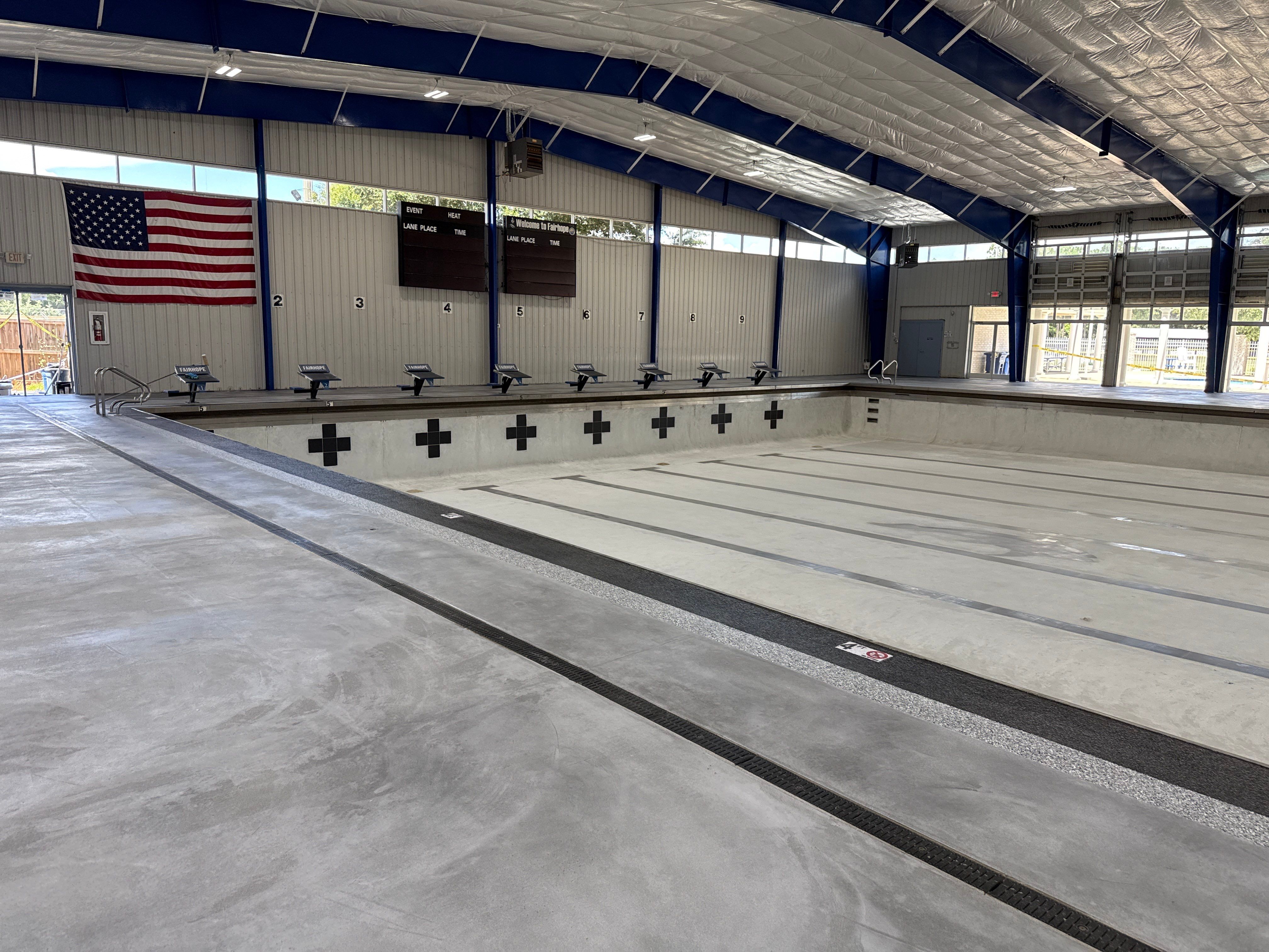 Commercial Pool Deck Restoration in Fairhope by Cornerstone Hard Surface Restoration