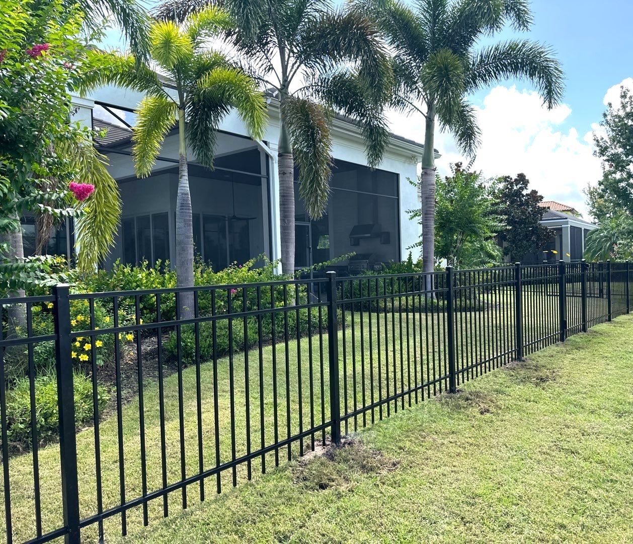 Aluminum Fence Installation using 3 Rail Aluminum Fence by Asap fence and gates, LLC