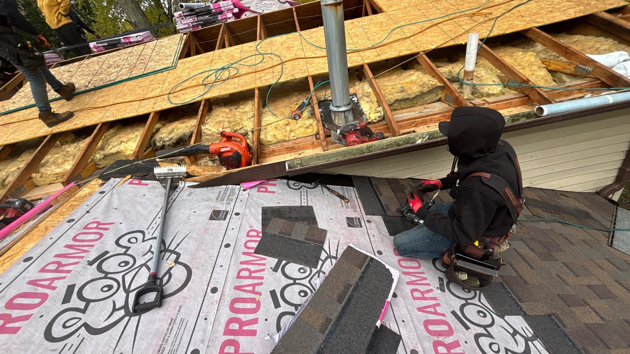 Roof Replacement using Owens Corning Teak by 180 Contractors