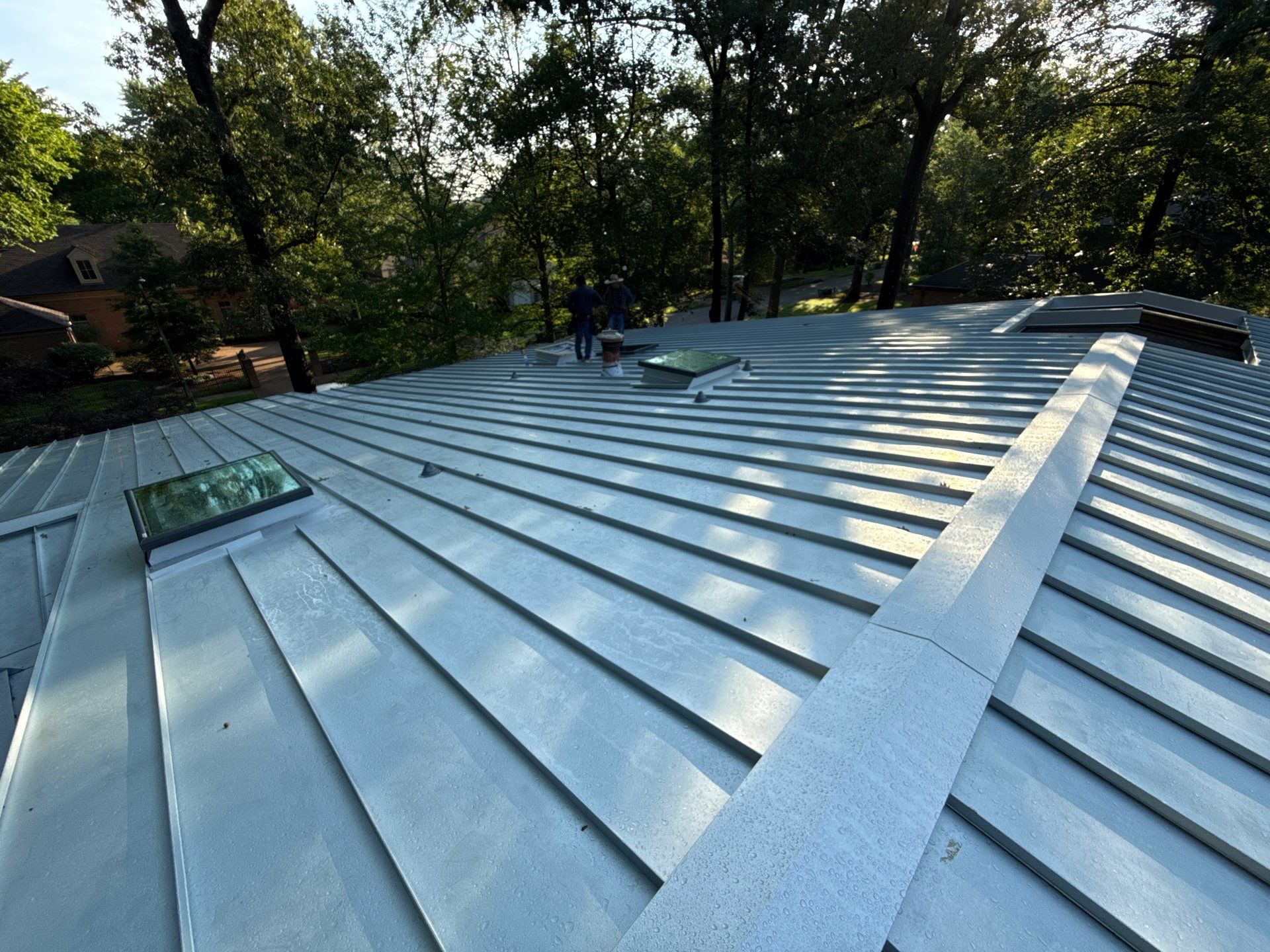Residential Standing Seam Metal Roof and Membrane Replacement in Memphis by Revival Roofing Services