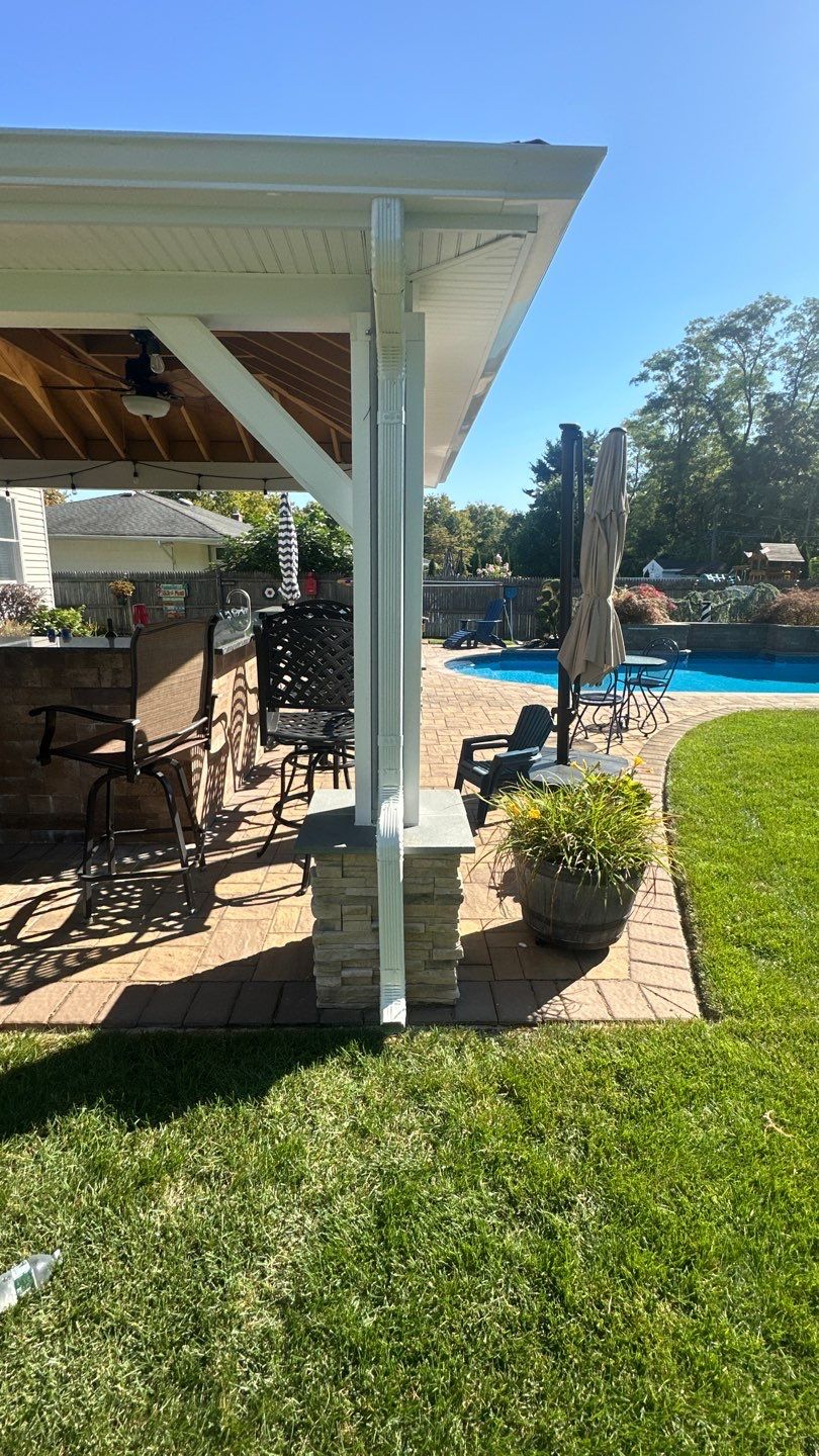 New Pavilion Gutter Installation by Above All Gutters 