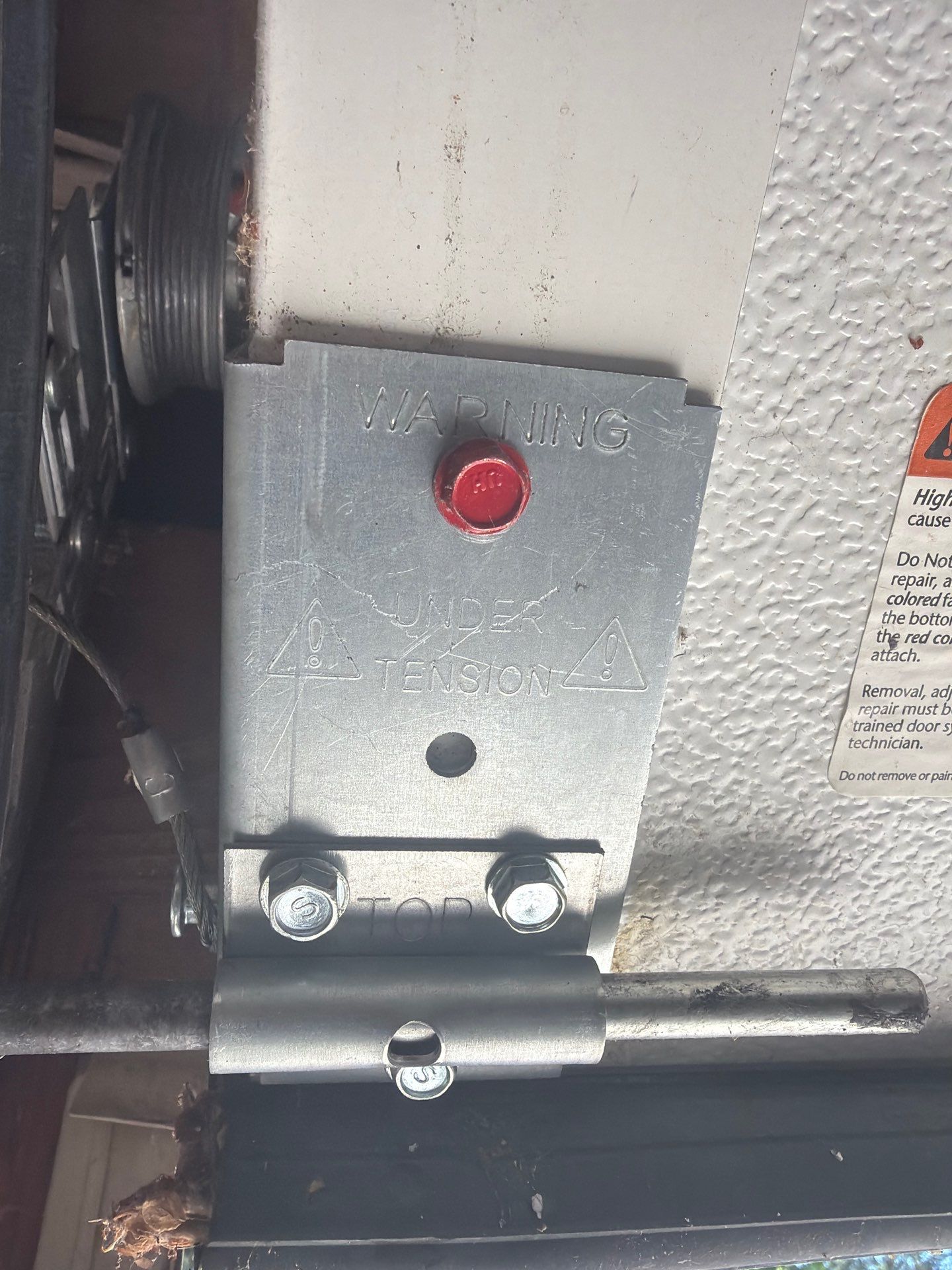 Single spring replacement and track reset and alignment in Danville, CA by Valiant Garage Door