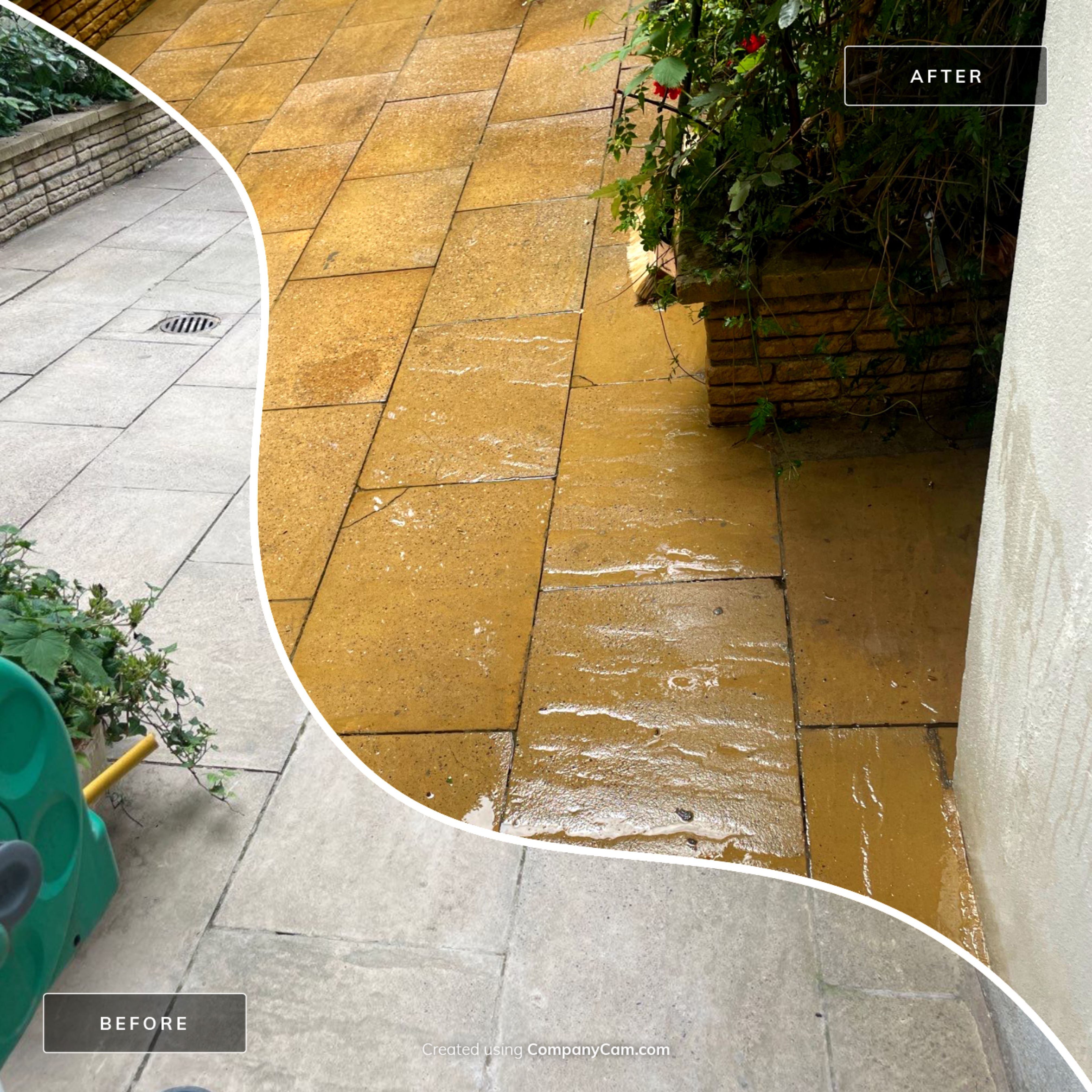 Basement garden patio and render clean by Ges Exterior Cleaning ltd