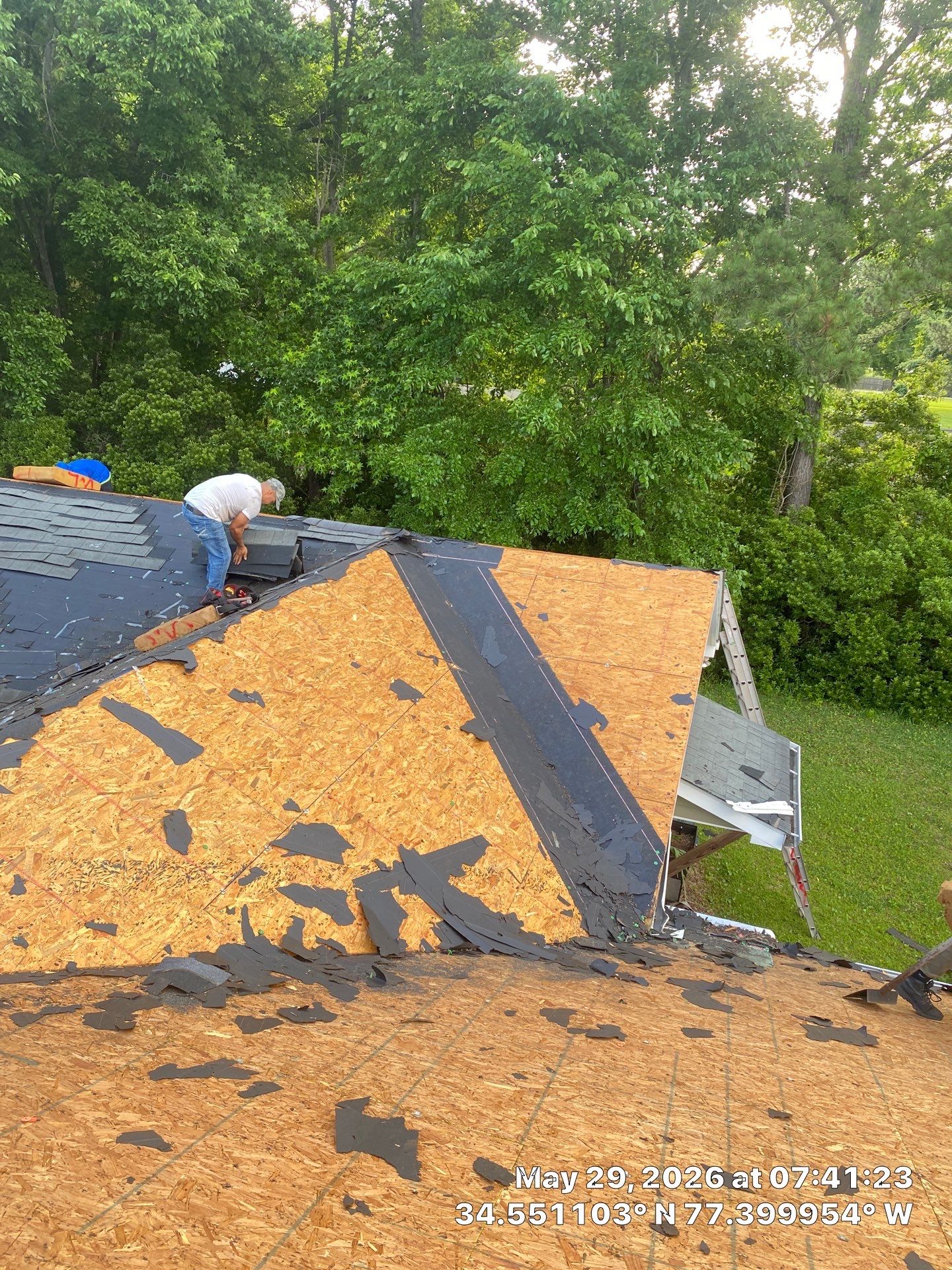 Fortified Roof Replacement in Sneads Ferry, NC using Certainteed Landmark Max Def Charcoal Black by RGR Construction and Roofing, LLC