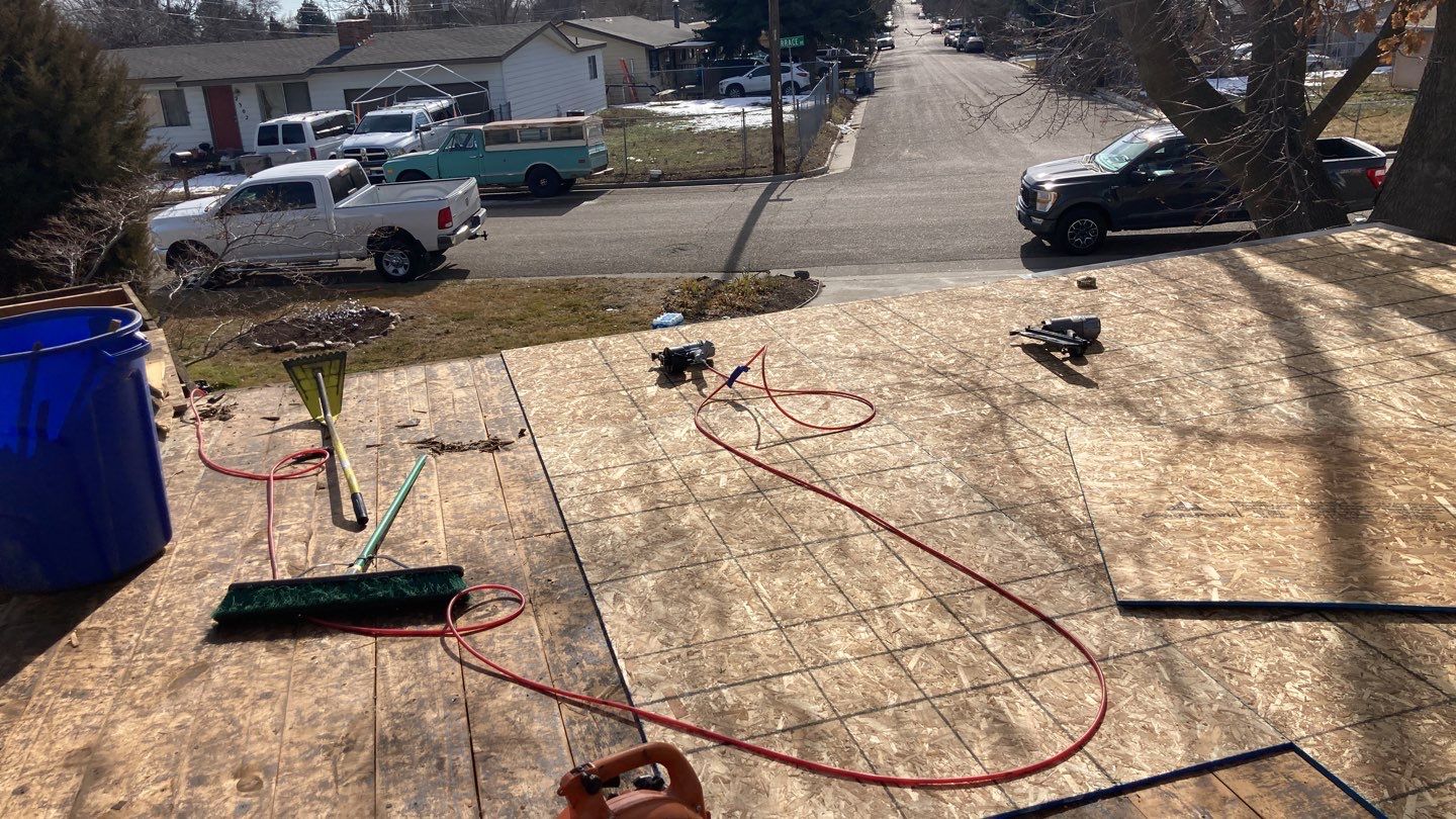 Low pitched Residential Roofing Installation using Owens Corning Oakridge by ID Roofing LLC