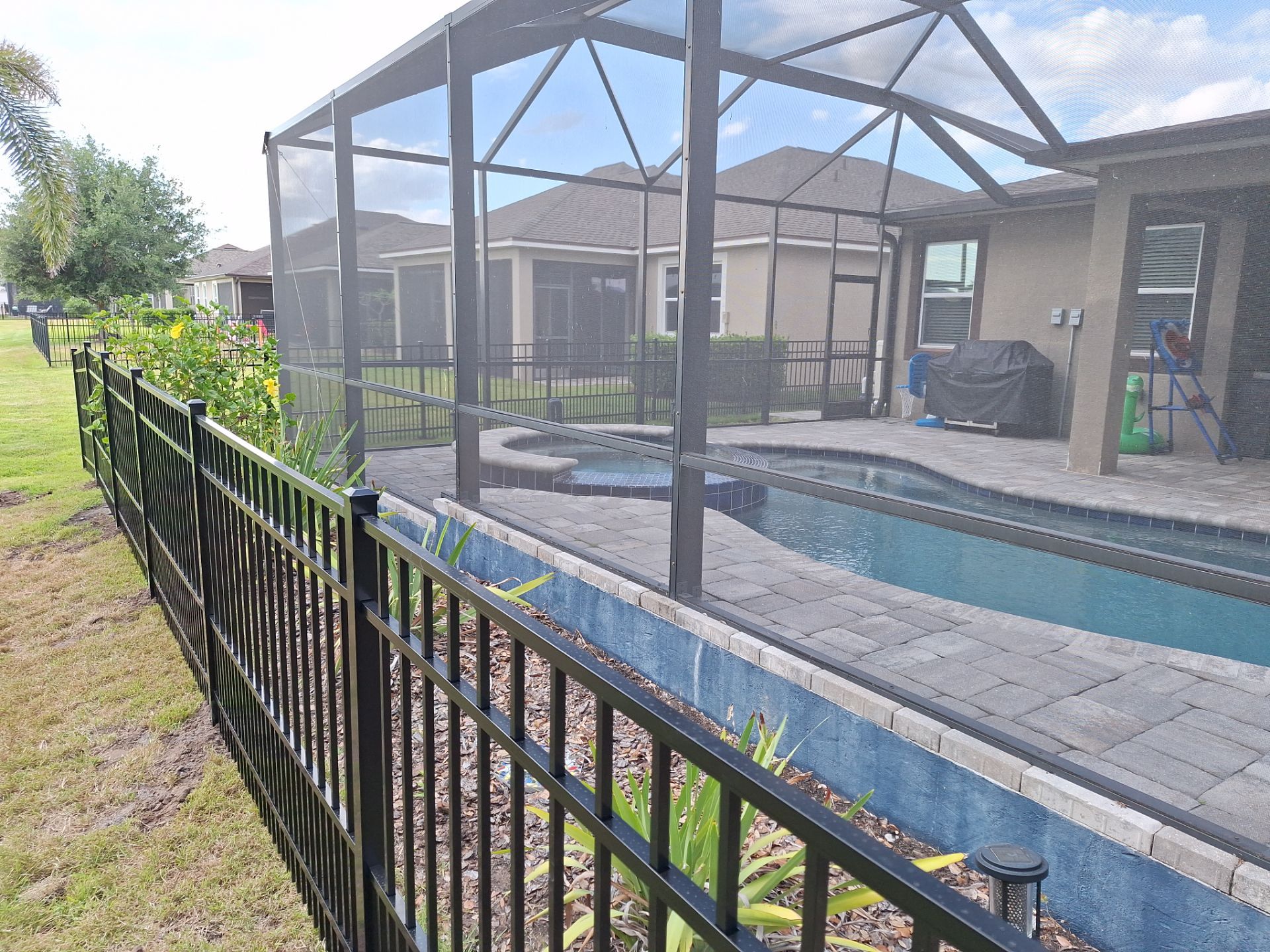 Aluminum Fence Installation using Puppy Picket by Asap fence and gates, LLC