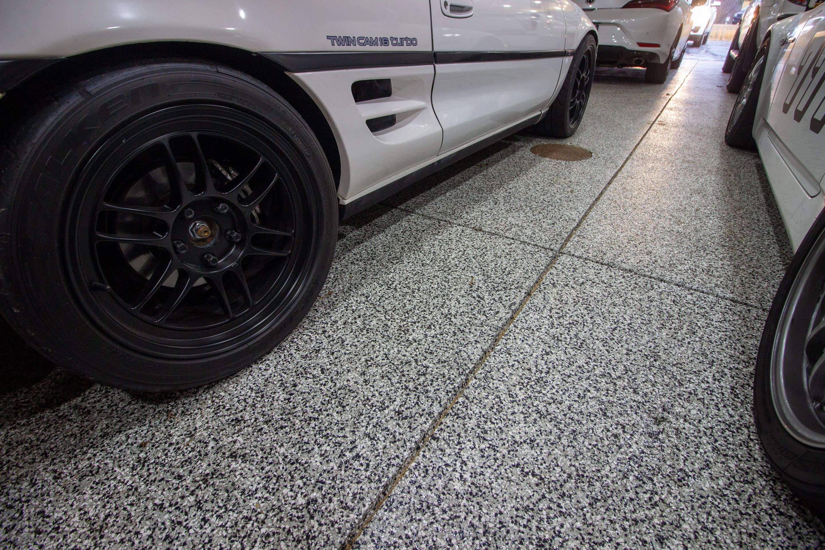 Garage Floor using Domino by Your1DayFloor.com