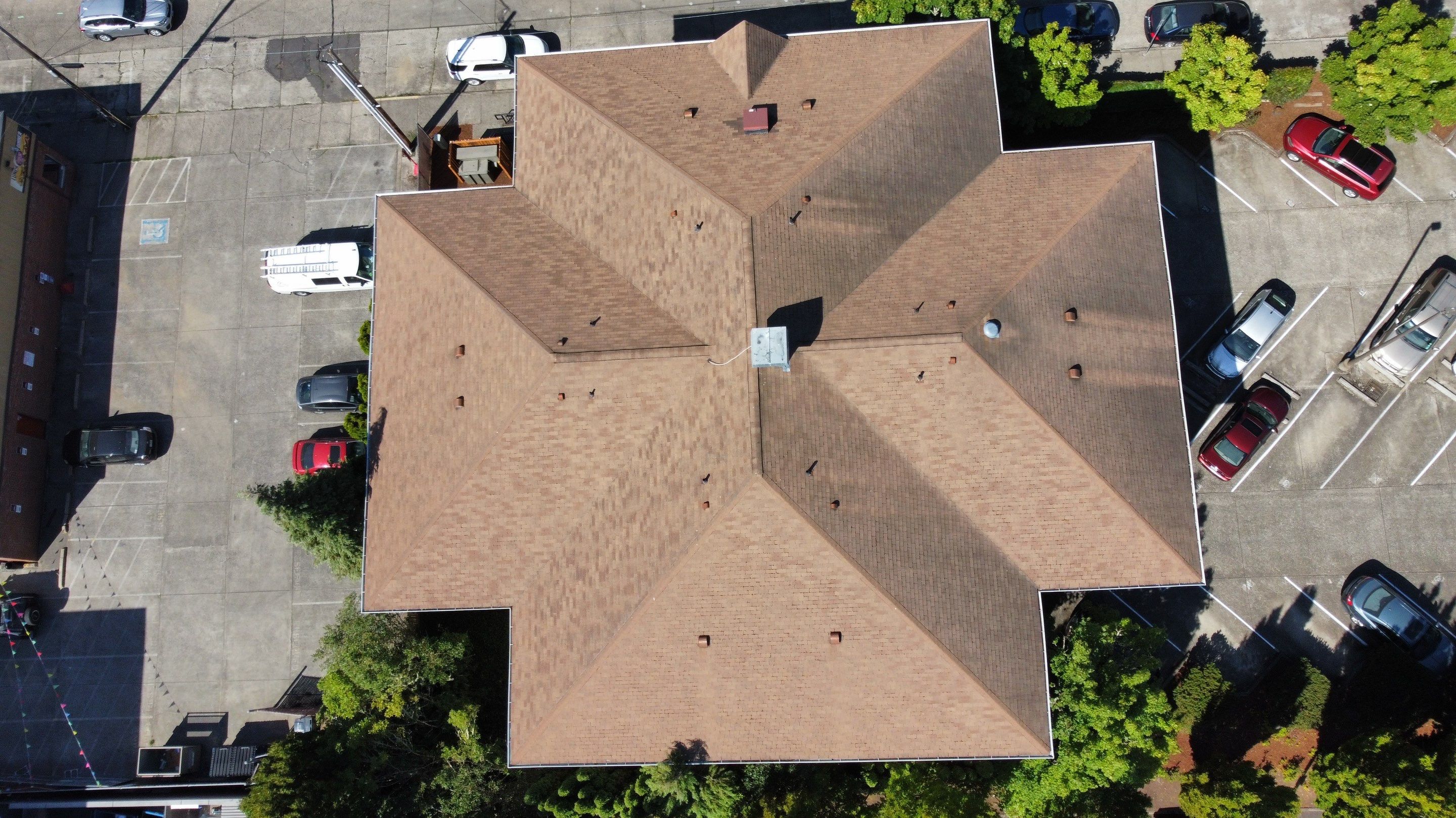 Commercial Roofing Installation using IKO Dynasty (Color: Biscayne) by Orezona Building & Roofing Company, Inc.