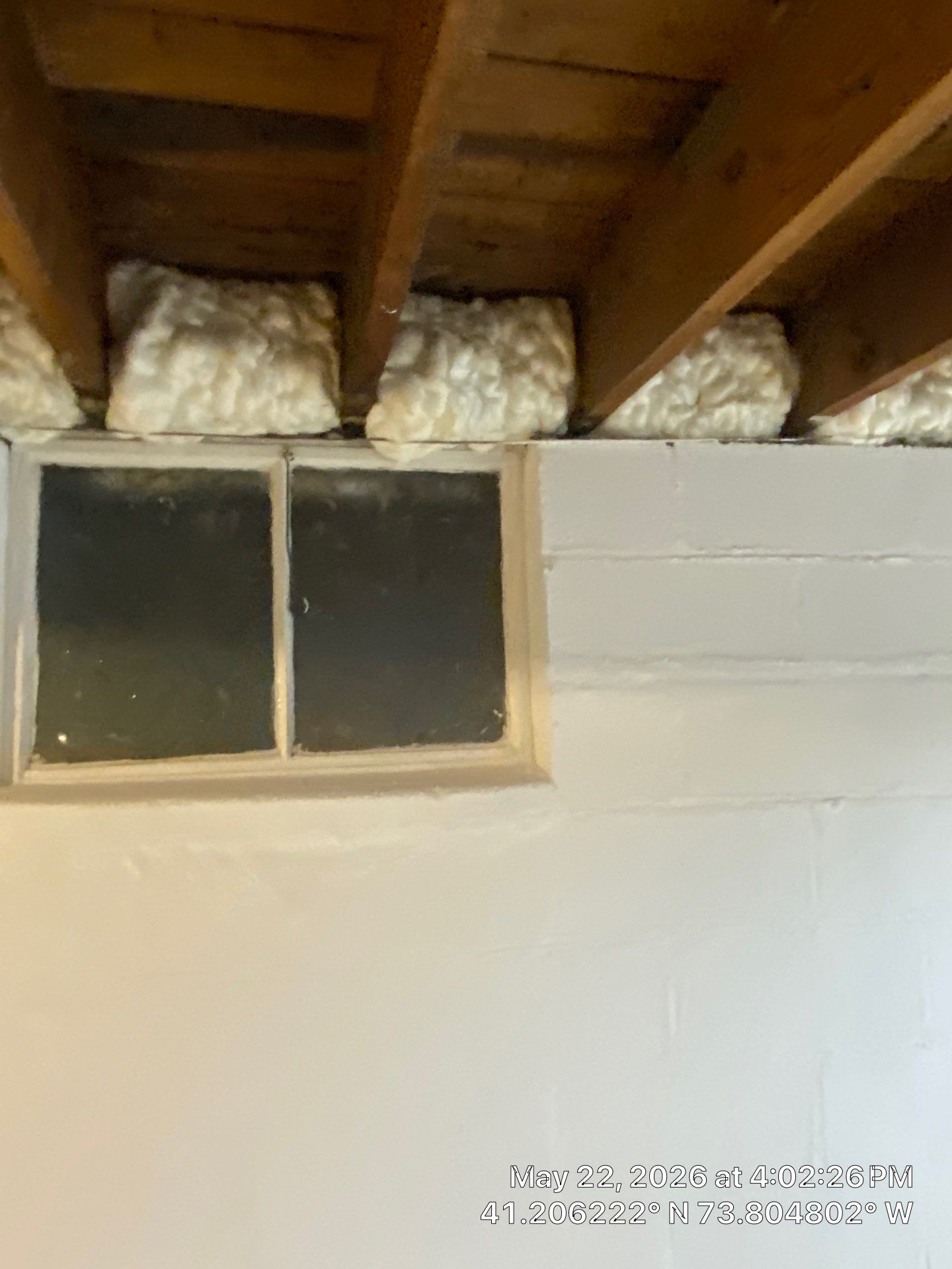 Rim Joist using open cell spray foam by NYS Foam & Energy
