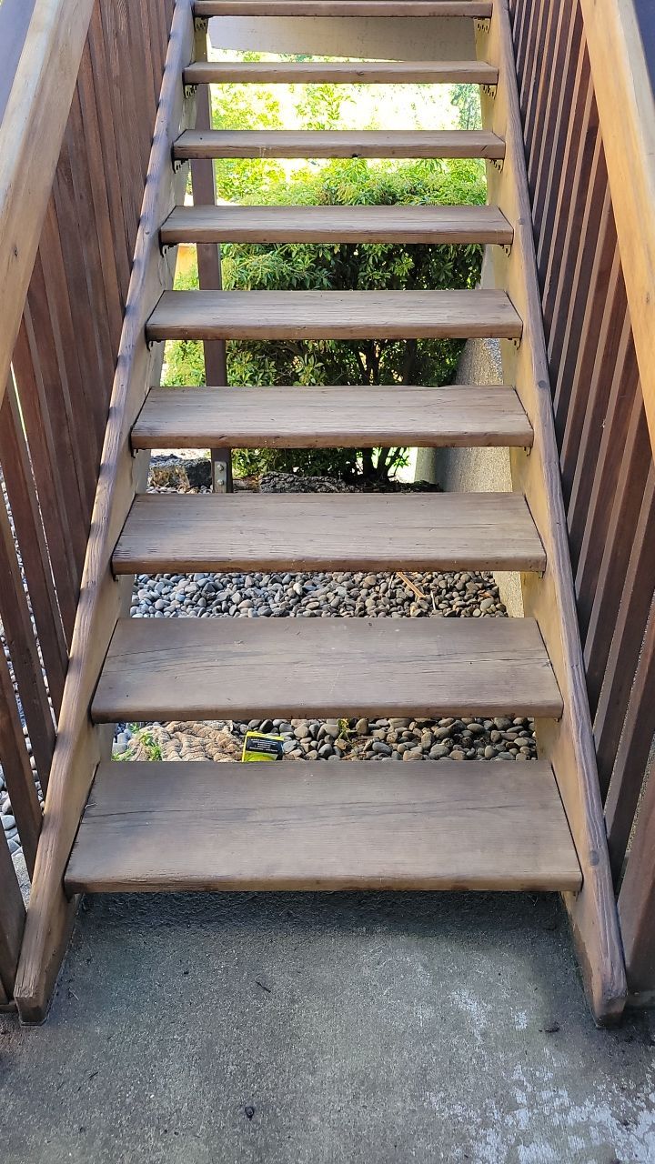 Deck Restoration using Armstrong-Clark Semi-Transparent Rustic Brown by Paul Schopp