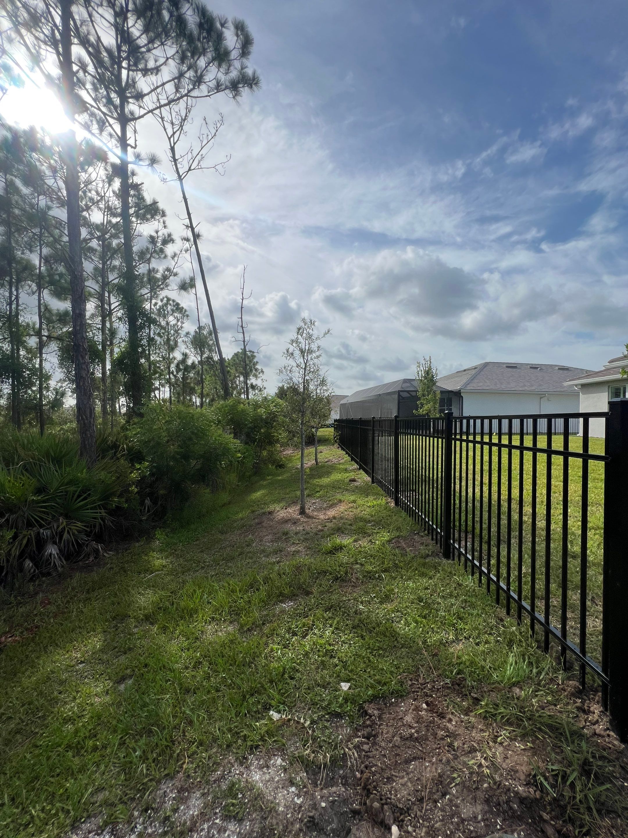 Aluminum Fence Installation using Black 3 Rail Aluminum Fence by Asap fence and gates, LLC