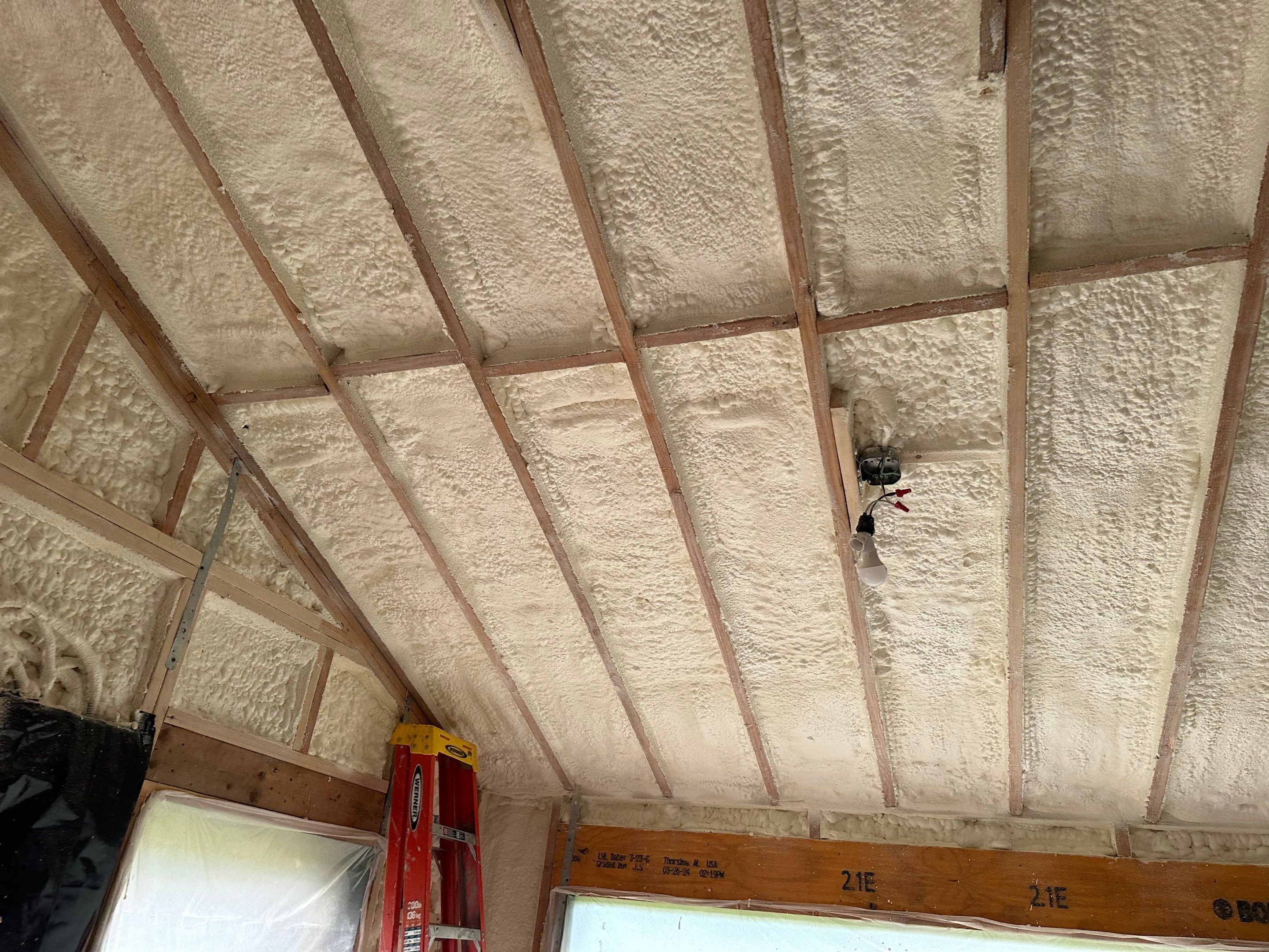 Attic Insulation using Closed Cell Spray Foam by NYS Foam & Energy