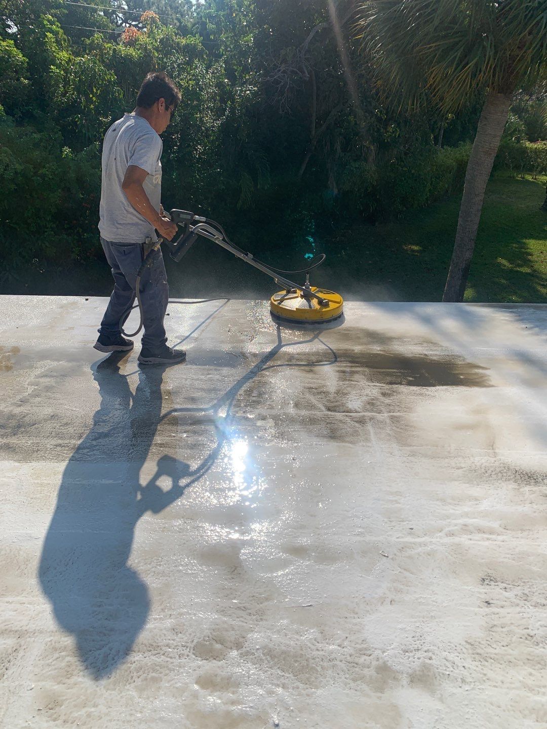 100% Silicone Roof Coating Repair using Tropical #924 Silicone Roof Coating by Morton Roofing, Inc.