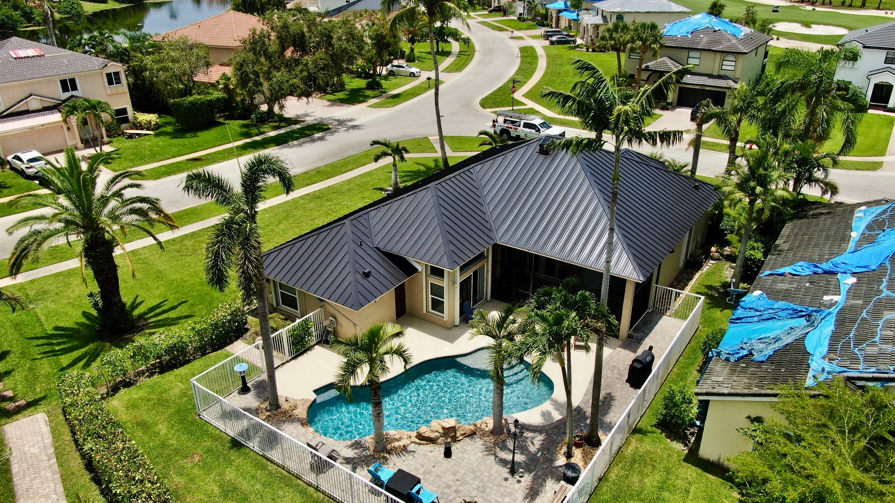 24ga 1.5" Mechanical Seam Matte Black by Total Roofing System The Metal Roof Experts