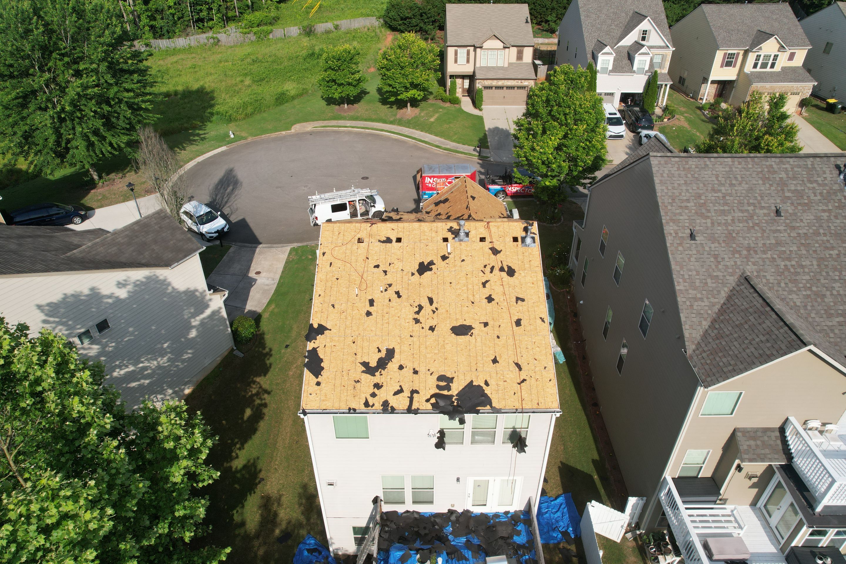 Residential Roof Replacement using Owens Corning Trudef Twilight Black by Inspector Roofing and Restoration