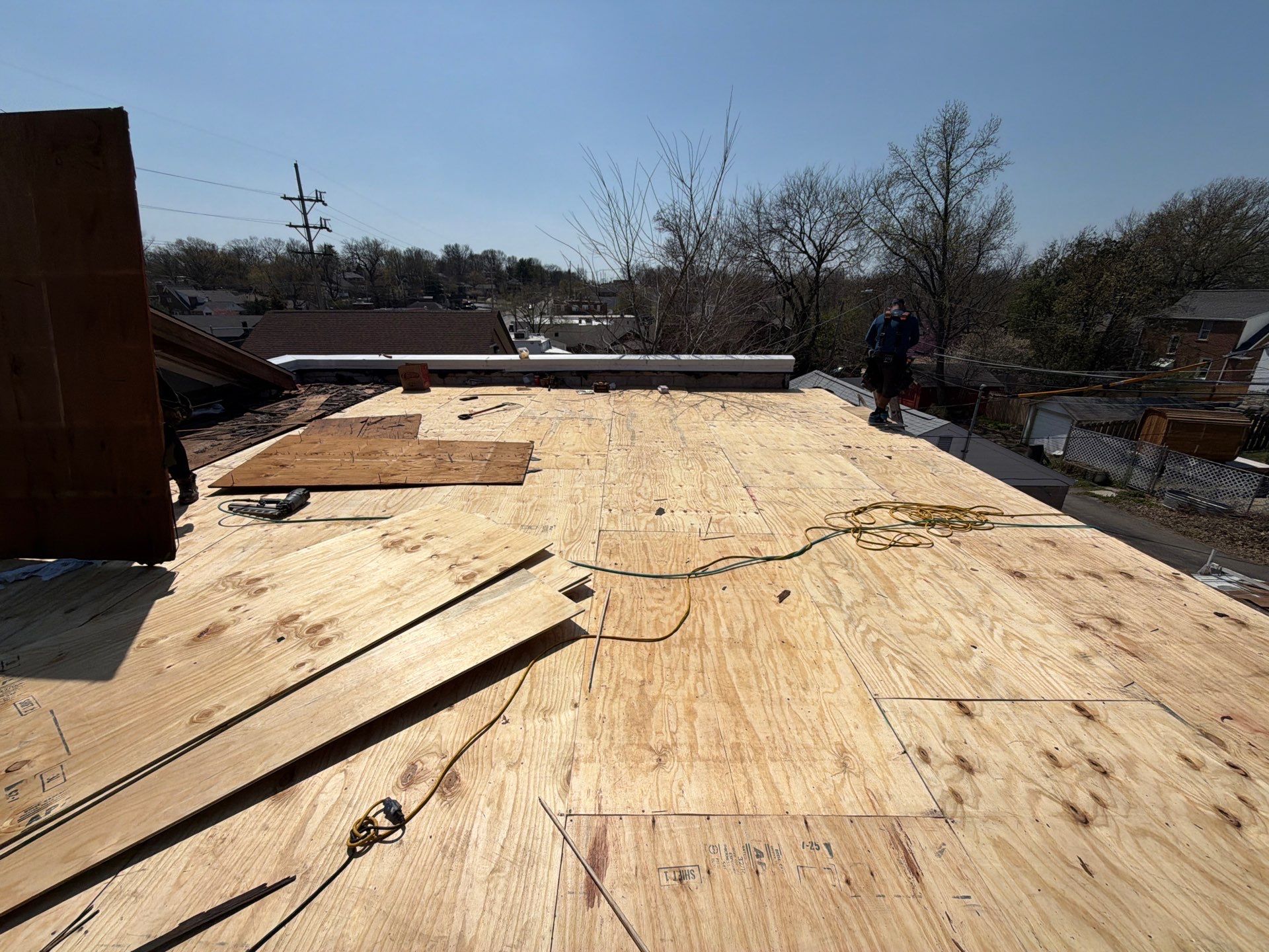 Flat Roof Replacement with New TPO Membrane in St. Louis by Acute Roofing And Exteriors 