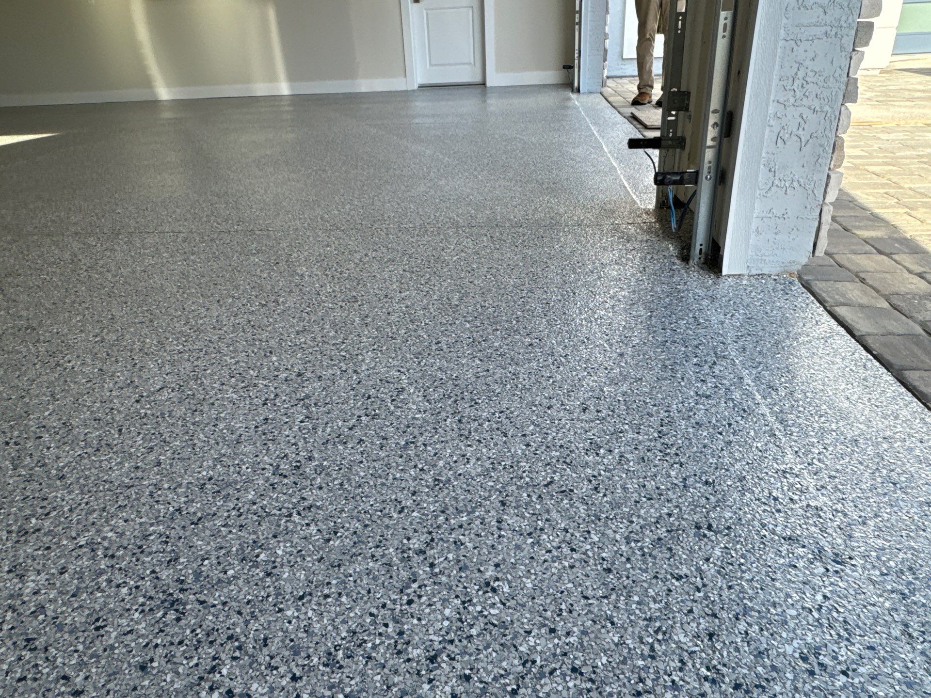 Garage in Tidal Wave by Cross Creek Concrete Coatings