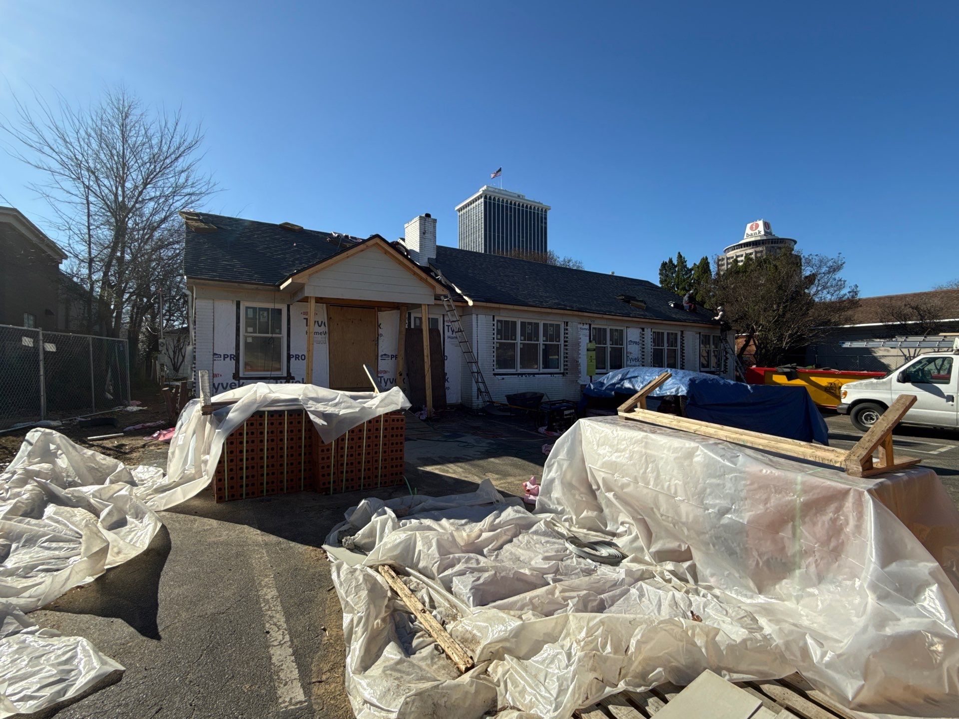 Architectural Asphalt Shingle Roof Replacement and Decking at Memphis Commercial Building by Revival Roofing Services