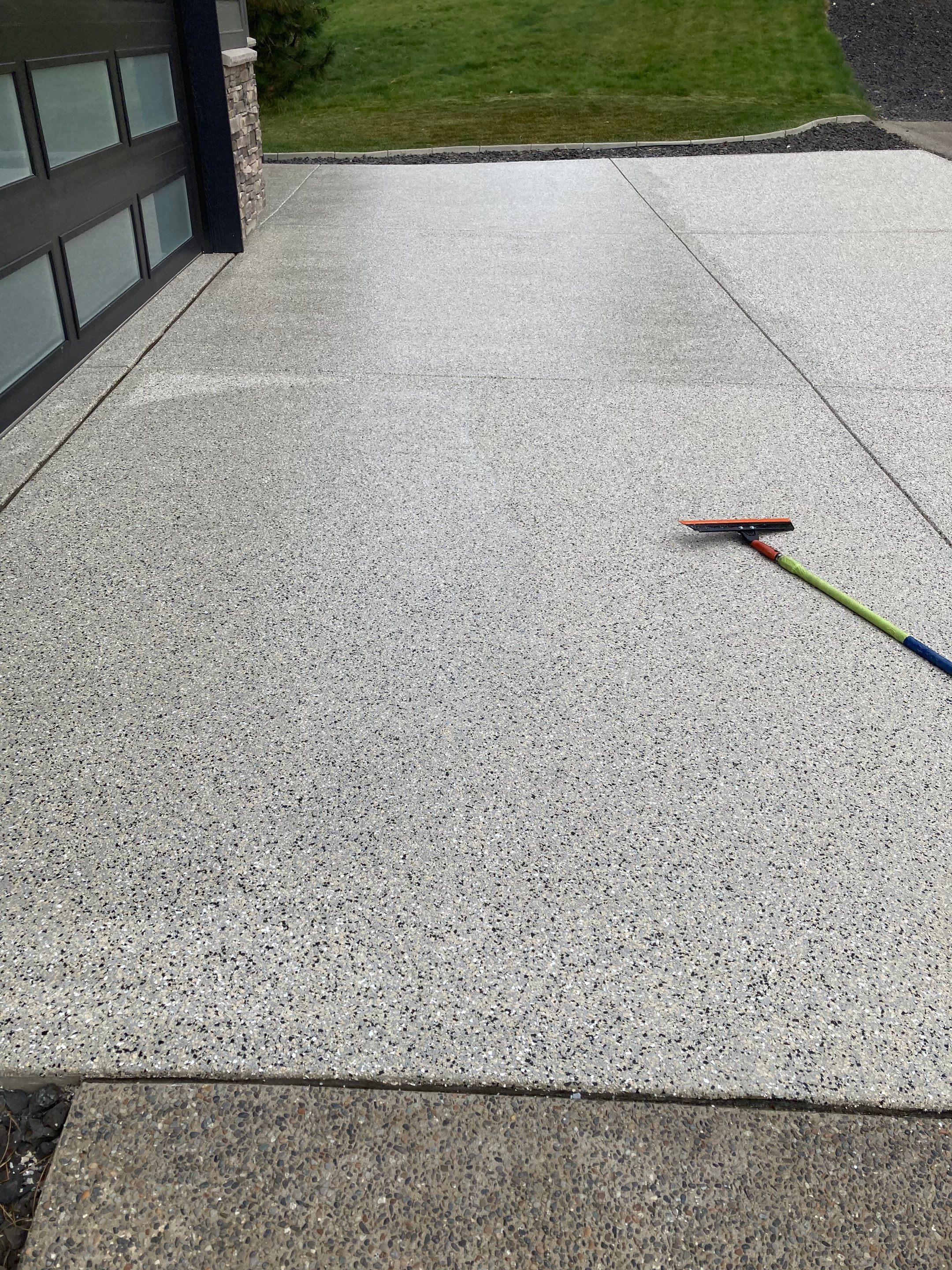 Driveway Transformation using Mediterranean Colorway by Croc Coatings, LLC