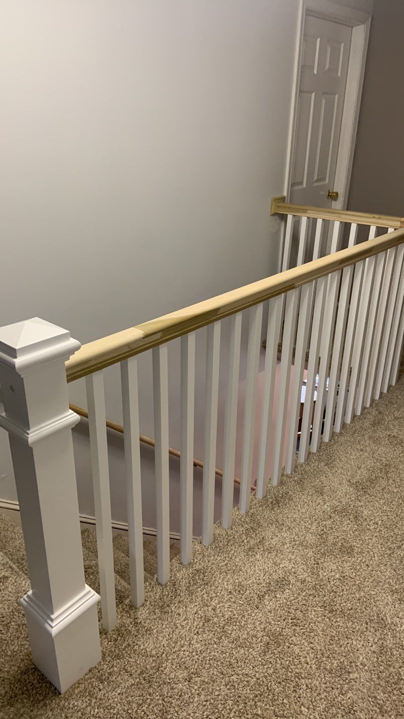 Interior Handrail Replacement using Newel Post & Handrails by A1 NERDY HOMES LLC