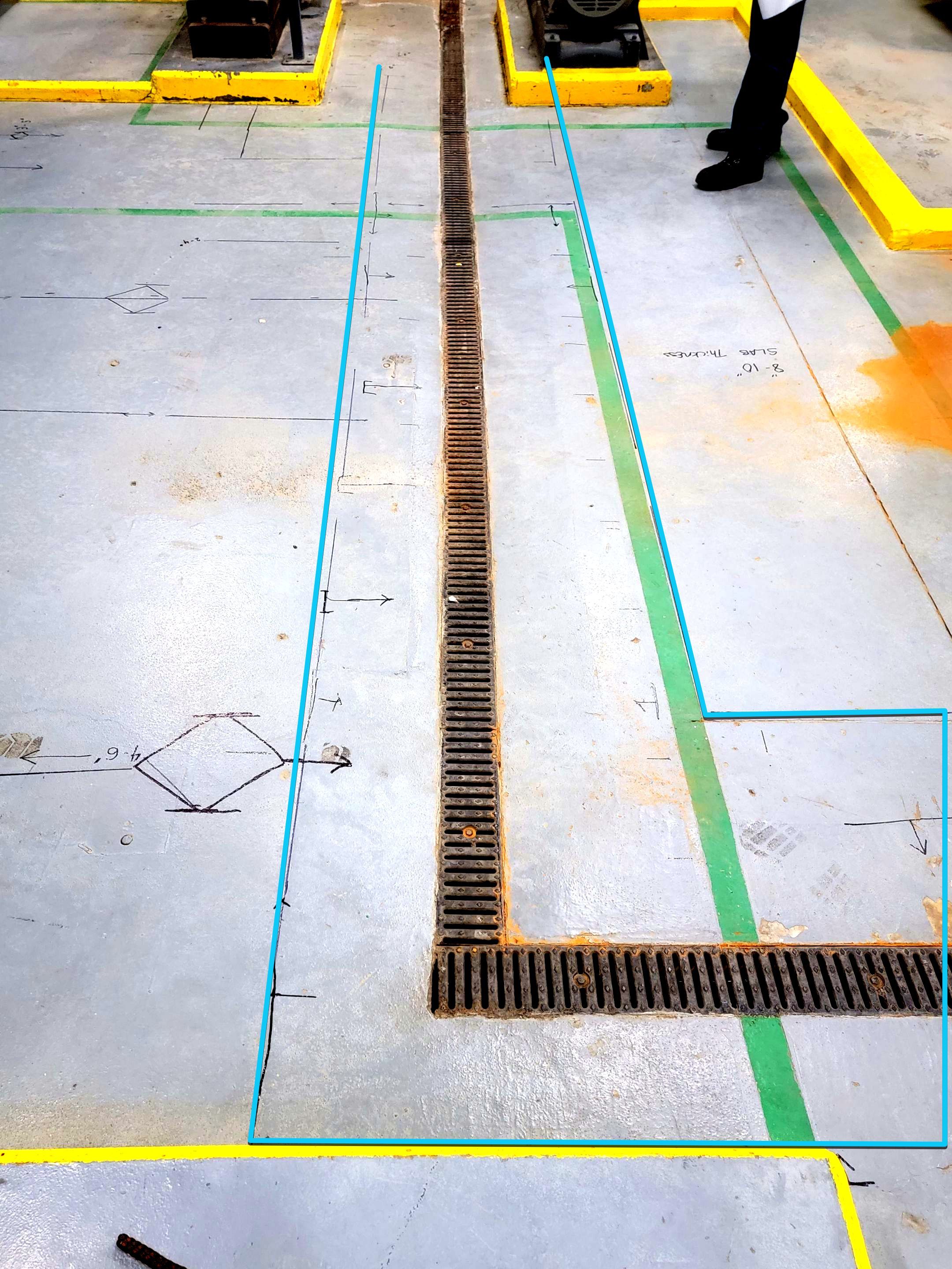 Concrete Scan for industrial type plant by Alsip Locating Service, LLC