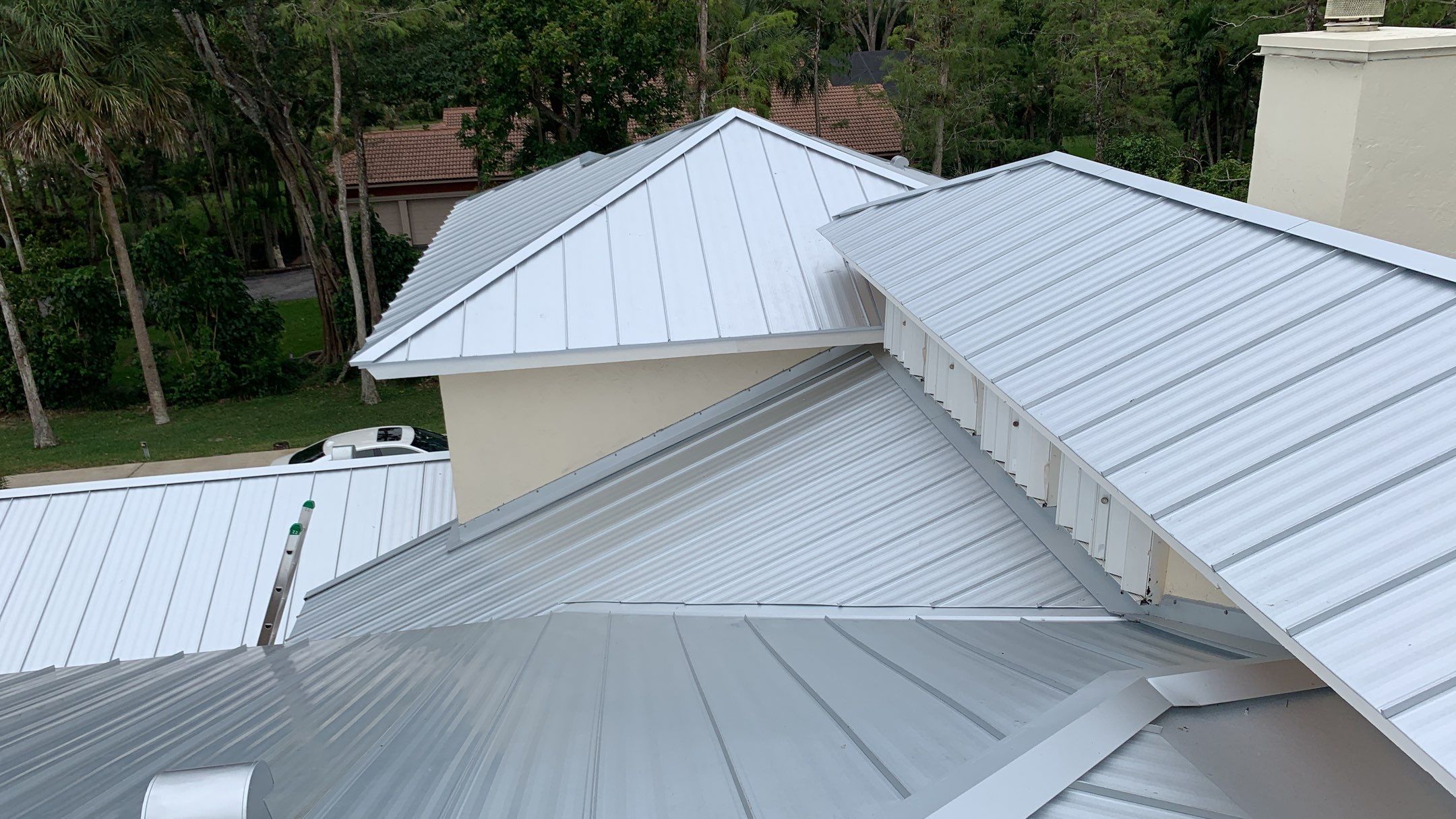 Residential Roofing Installation using 1" Nail strip metal roof by BLUES BROTHERS ROOFING