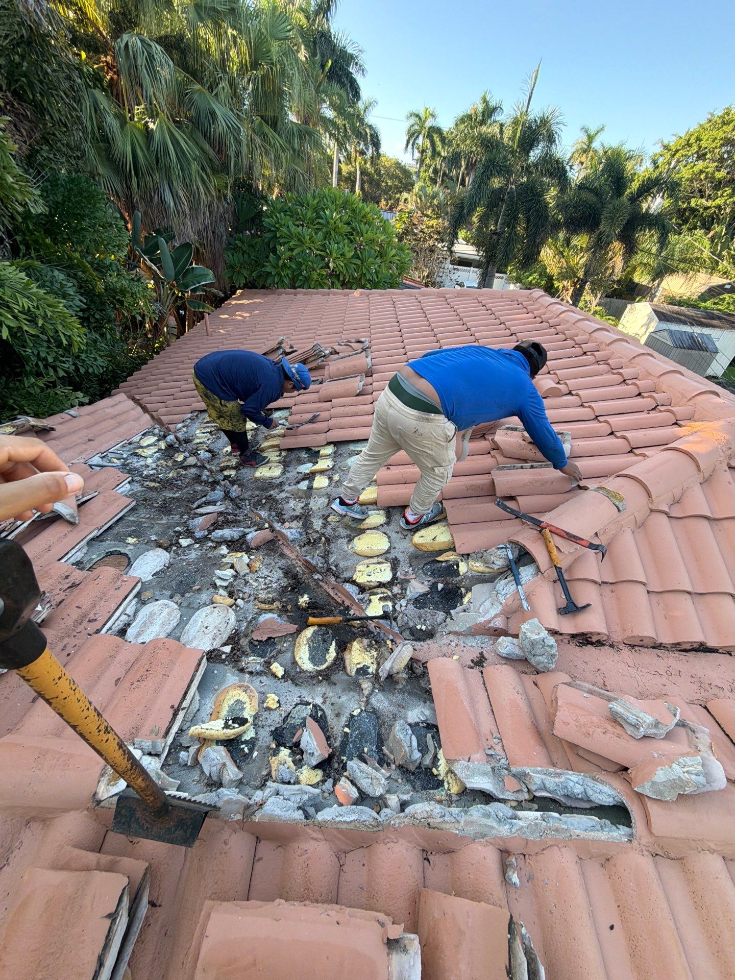 Terracotta Tile Roof Repair and Valley Restoration in Hollywood by Picos Construction Engineering
