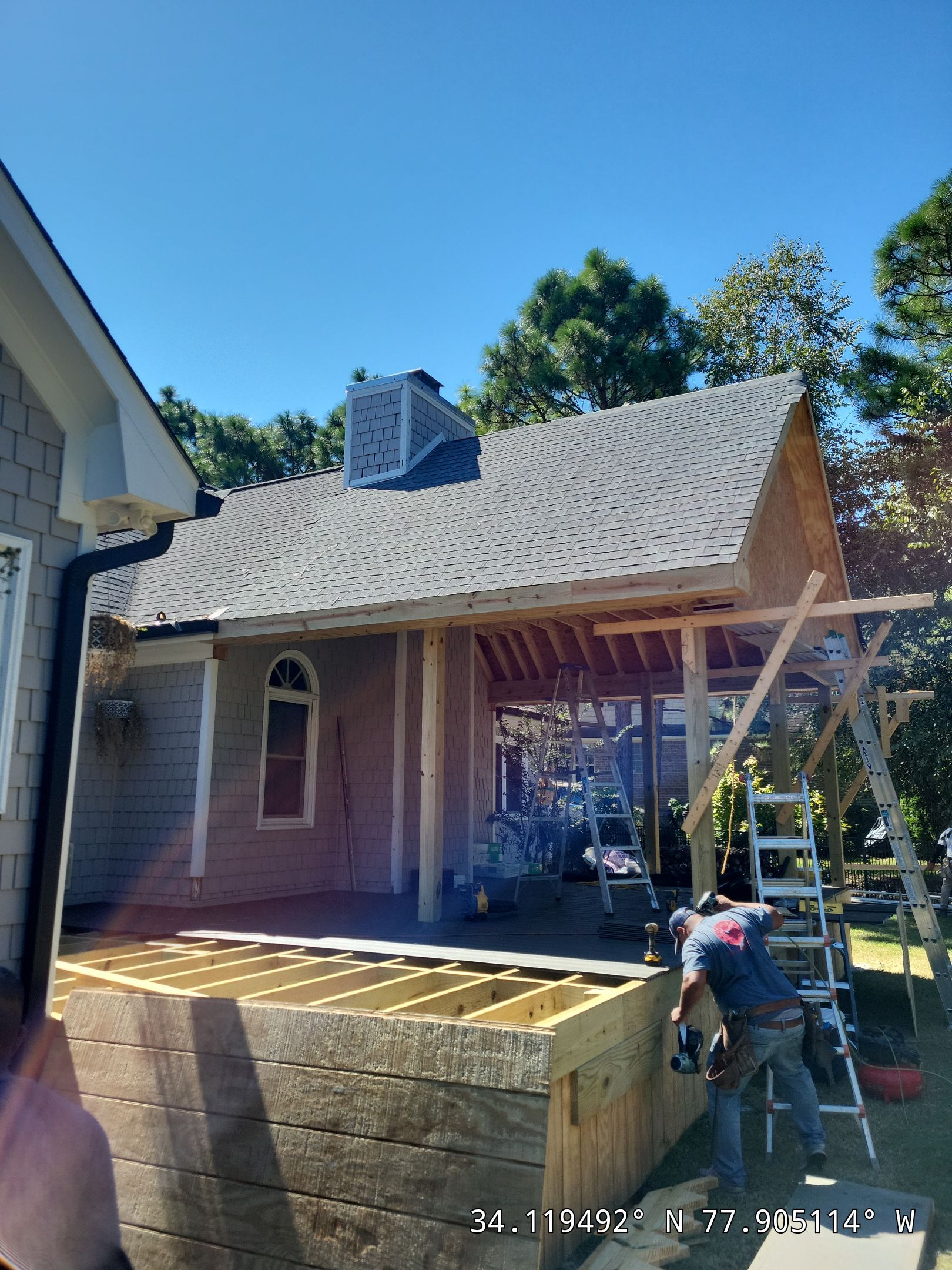 Back Porch Addition in Beau Rivage  by RGR Construction and Roofing, LLC