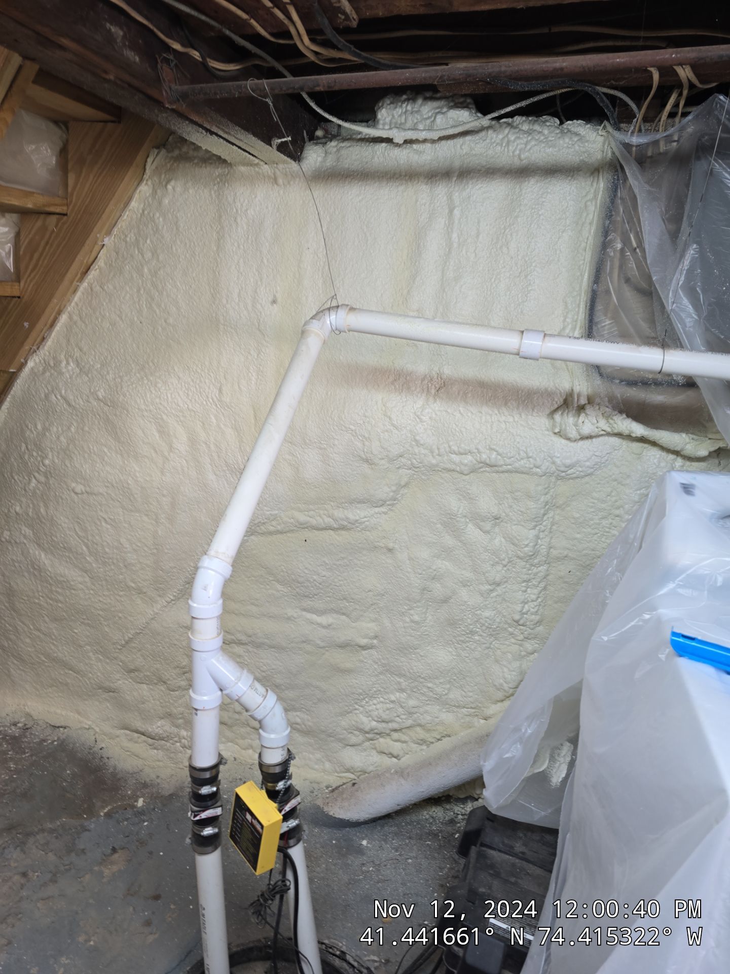 Attic Insulation using open cell spray foam by NYS Foam & Energy