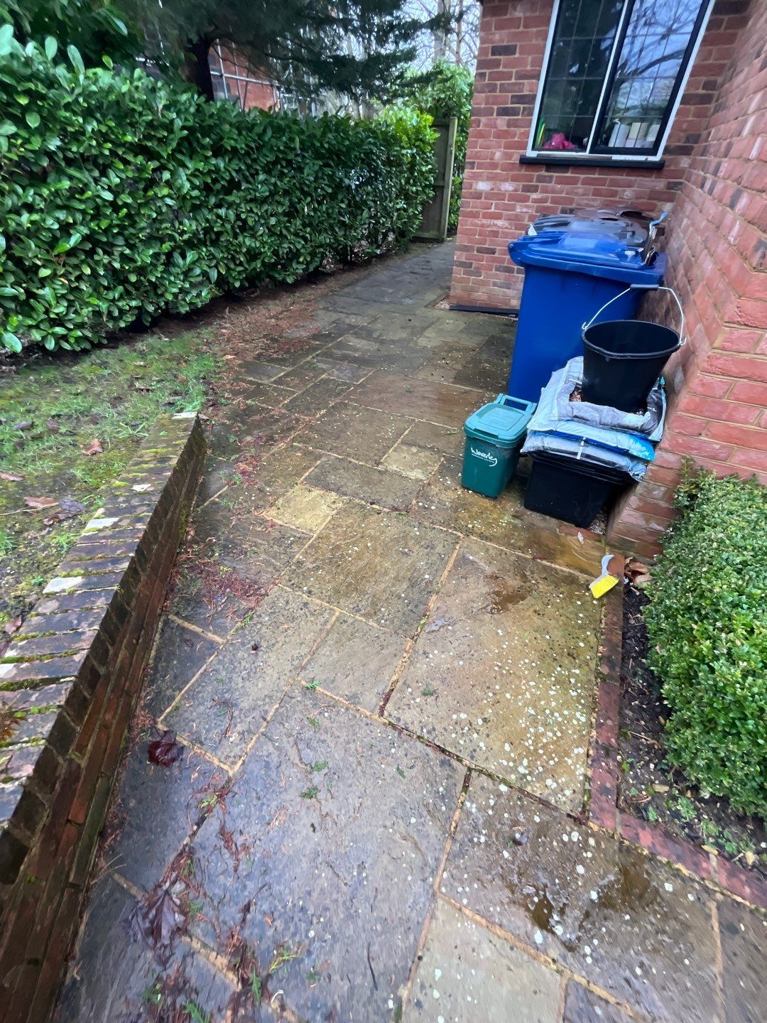 Patio Area Spring Clean using 18inch Whirlaway FSC by Ges Exterior Cleaning ltd