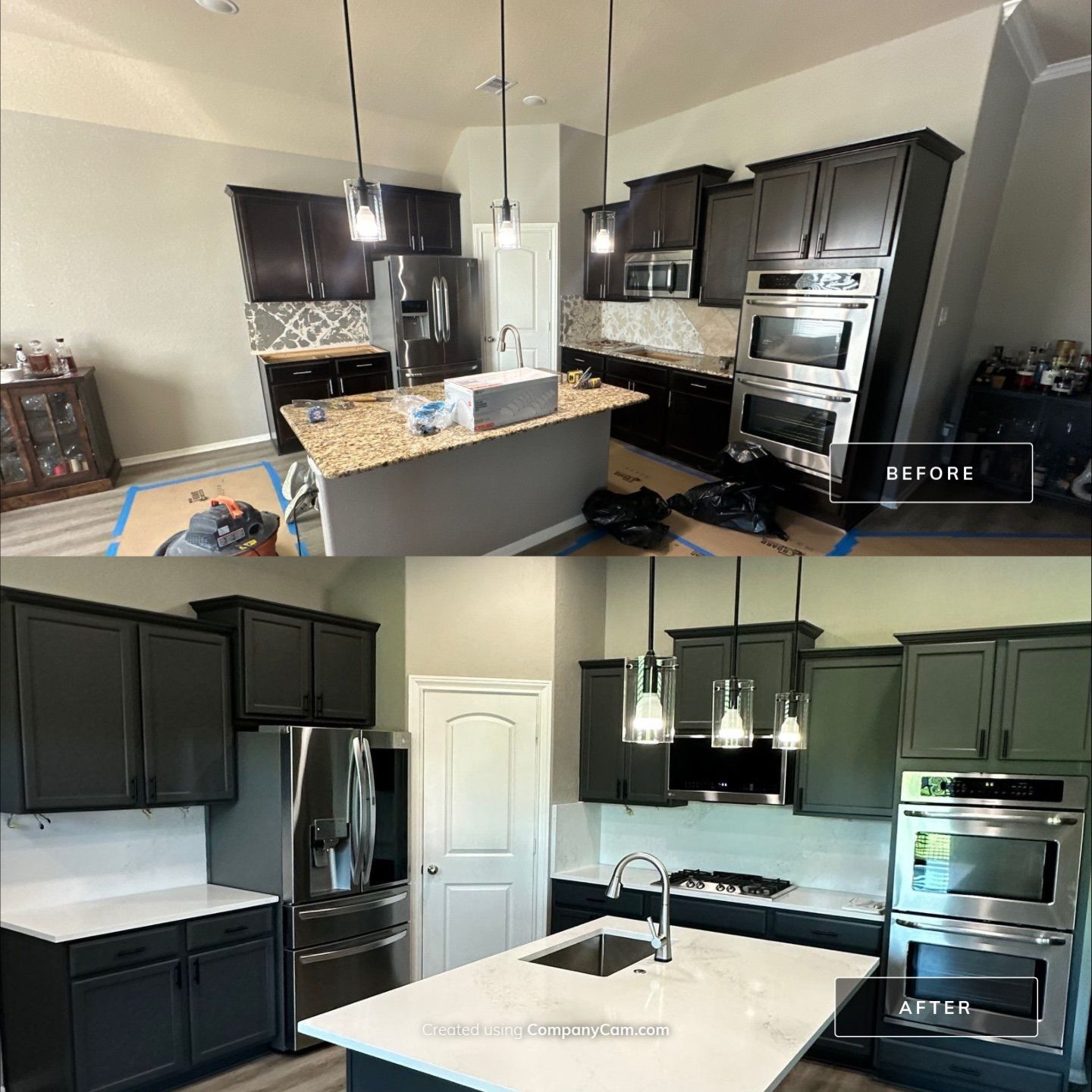 Kitchen Remodel and Outdoor Fireplace in Tomball, TX by SophAlx LLC