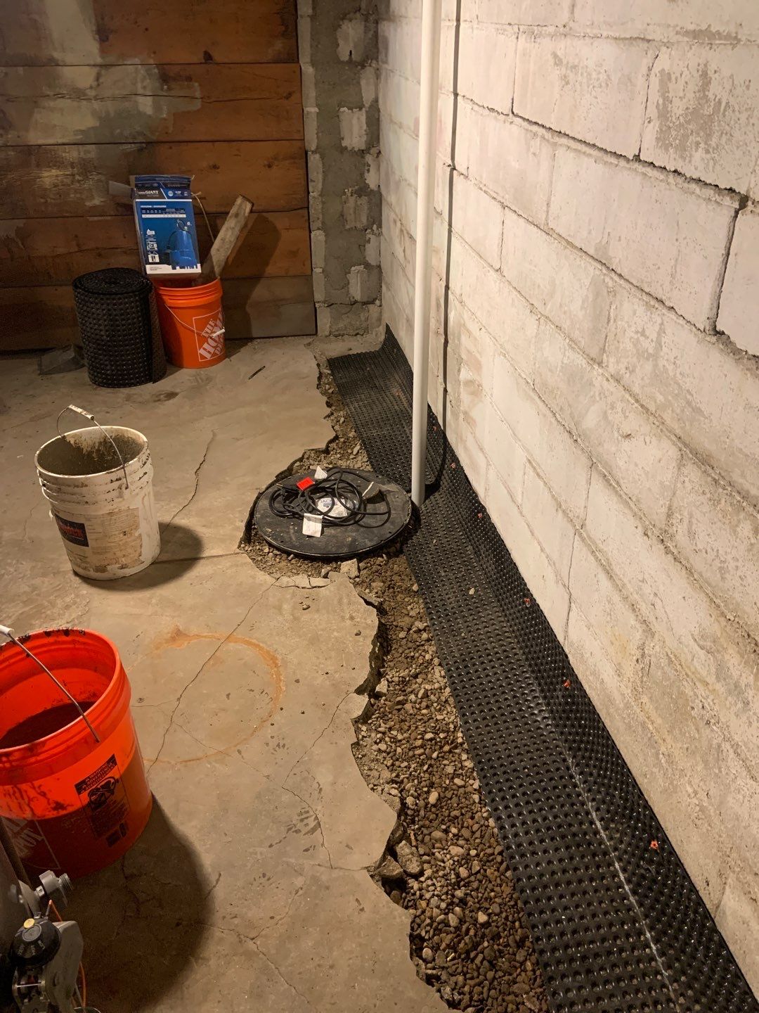 Interior Drain Tile - South MPLS by Waterproofing Northeast