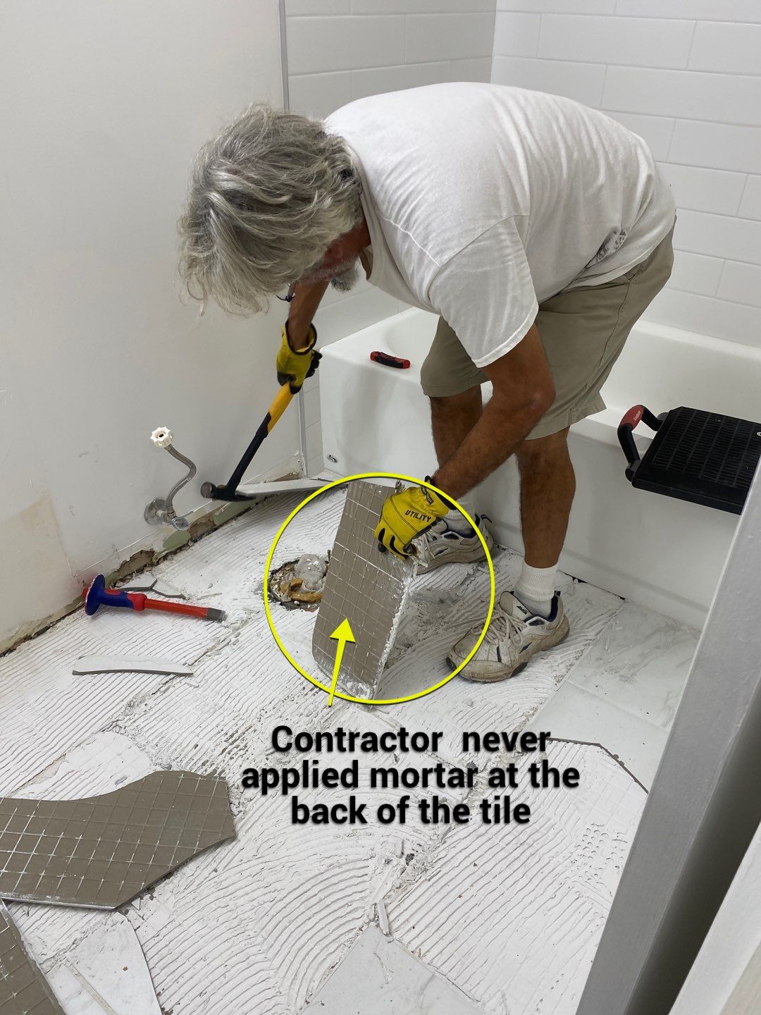 Bathroom Remodel using Two new bathroom design and new floors by Alpha Design Services
