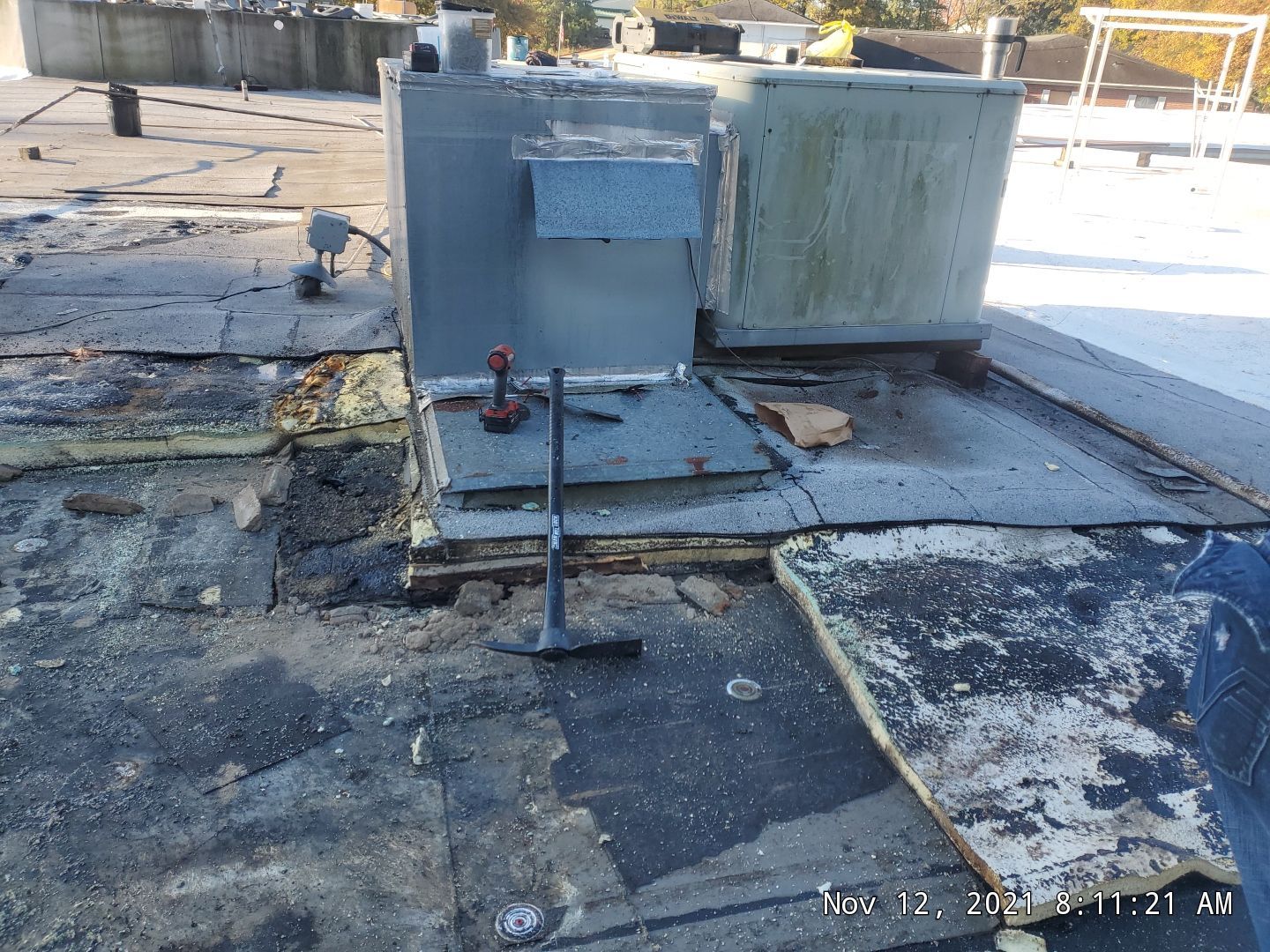 Commercial Roofing Installation using 50 mil PVC by Hostetler Roofing