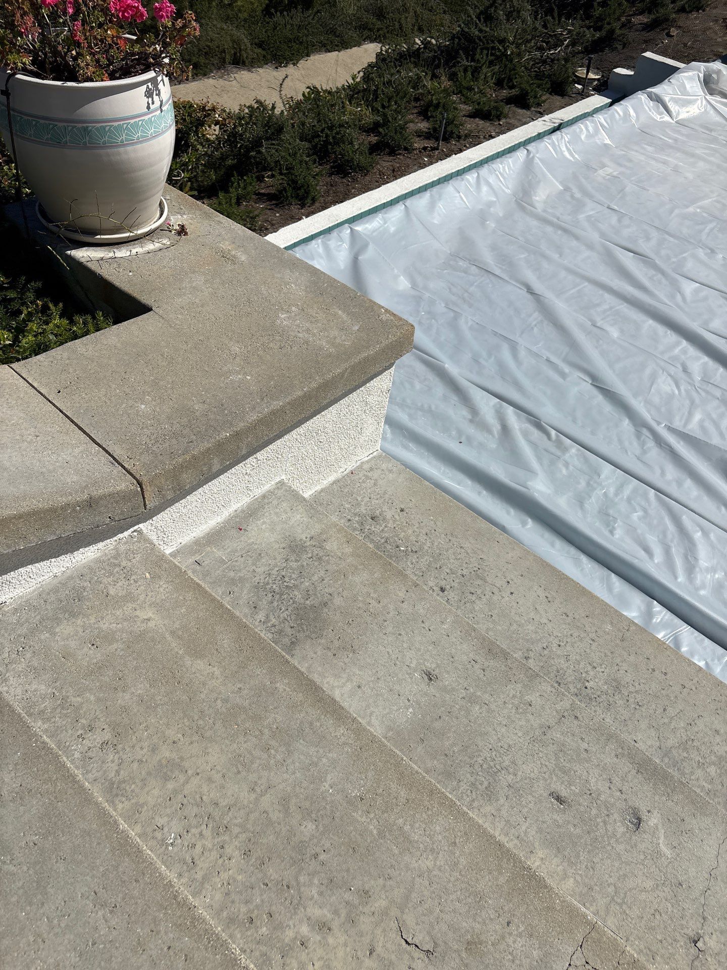 Sandblasting Concrete Back Patio In Calabasas, CA by La Power Washing Inc