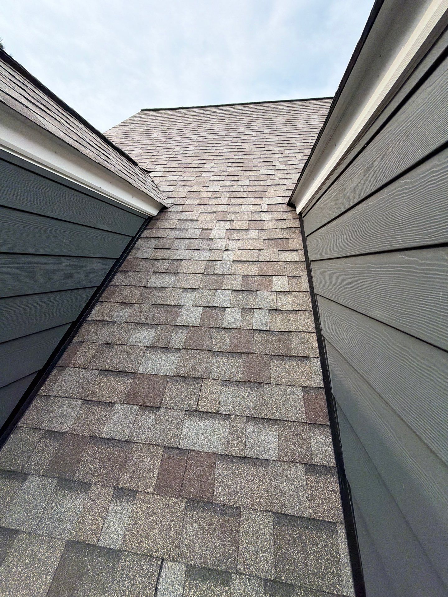 Roof Replacement and White Gutter Installation in Gloucester by Cade Construction