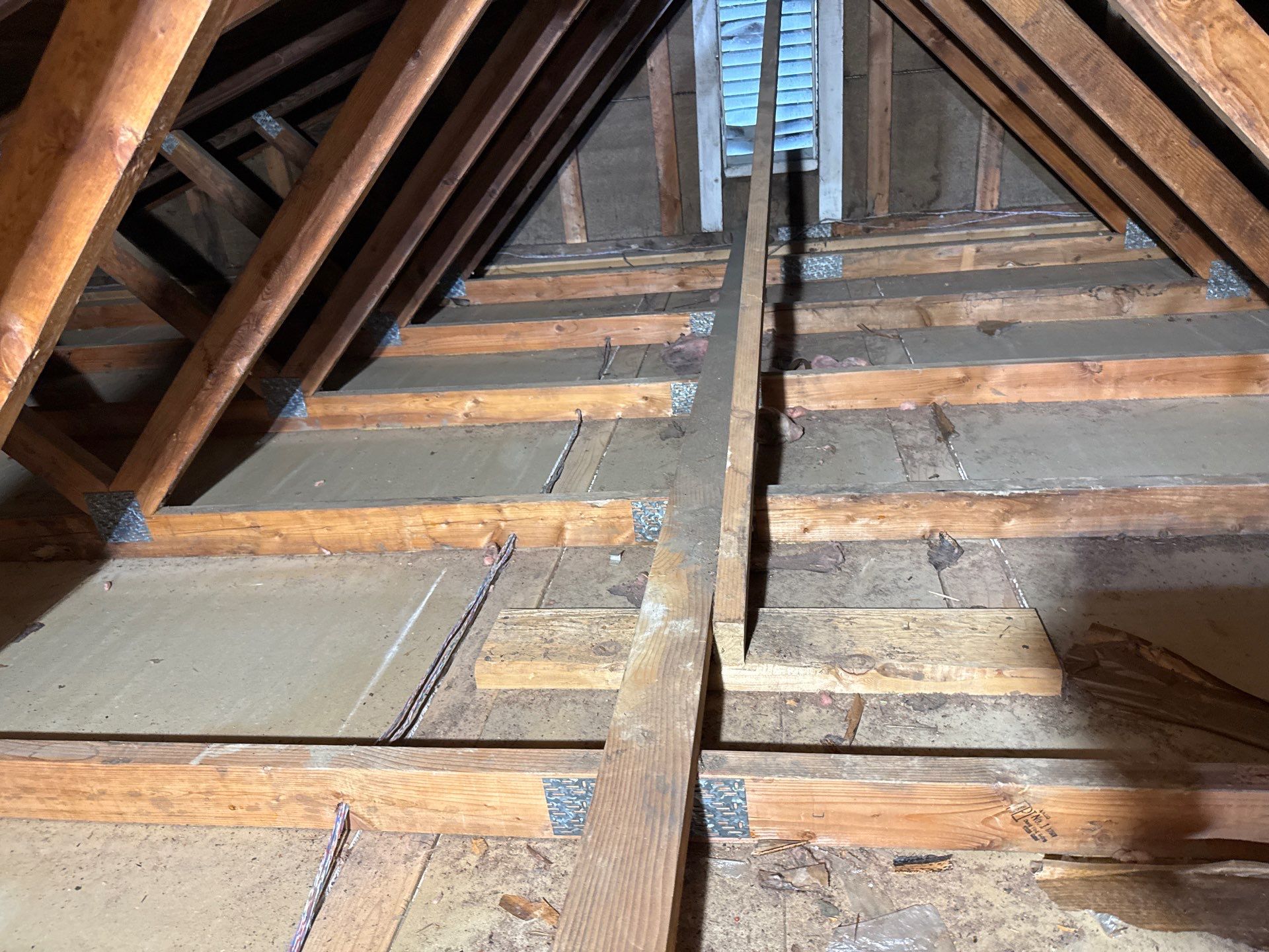 Mold remediation in attic of Pittsburgh, Pa home by Home Environment Solutions