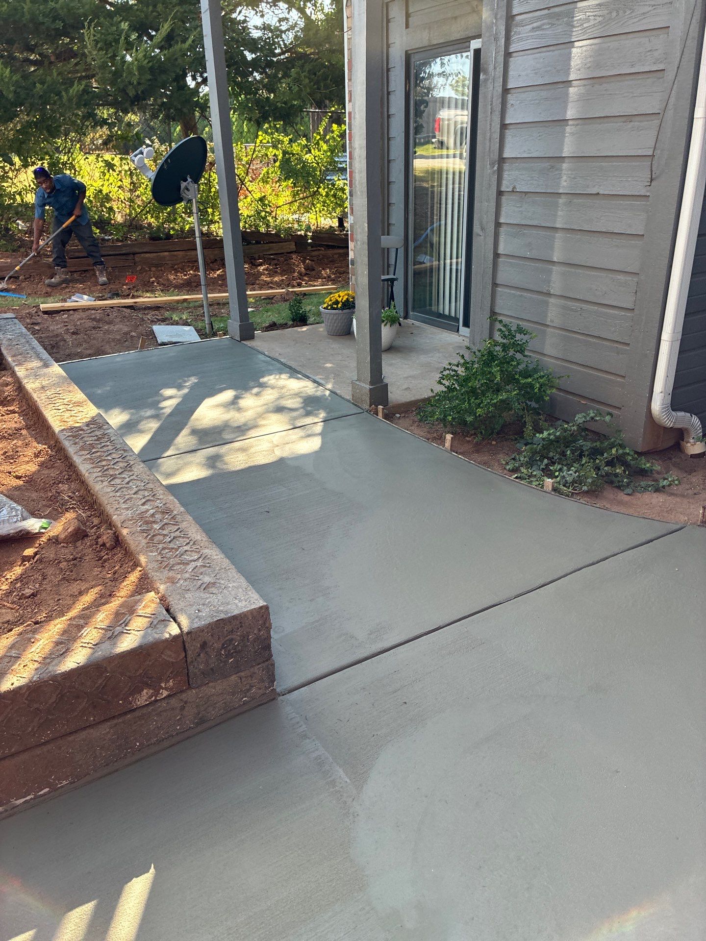 Landscape and concrete work by Clays Services Inc