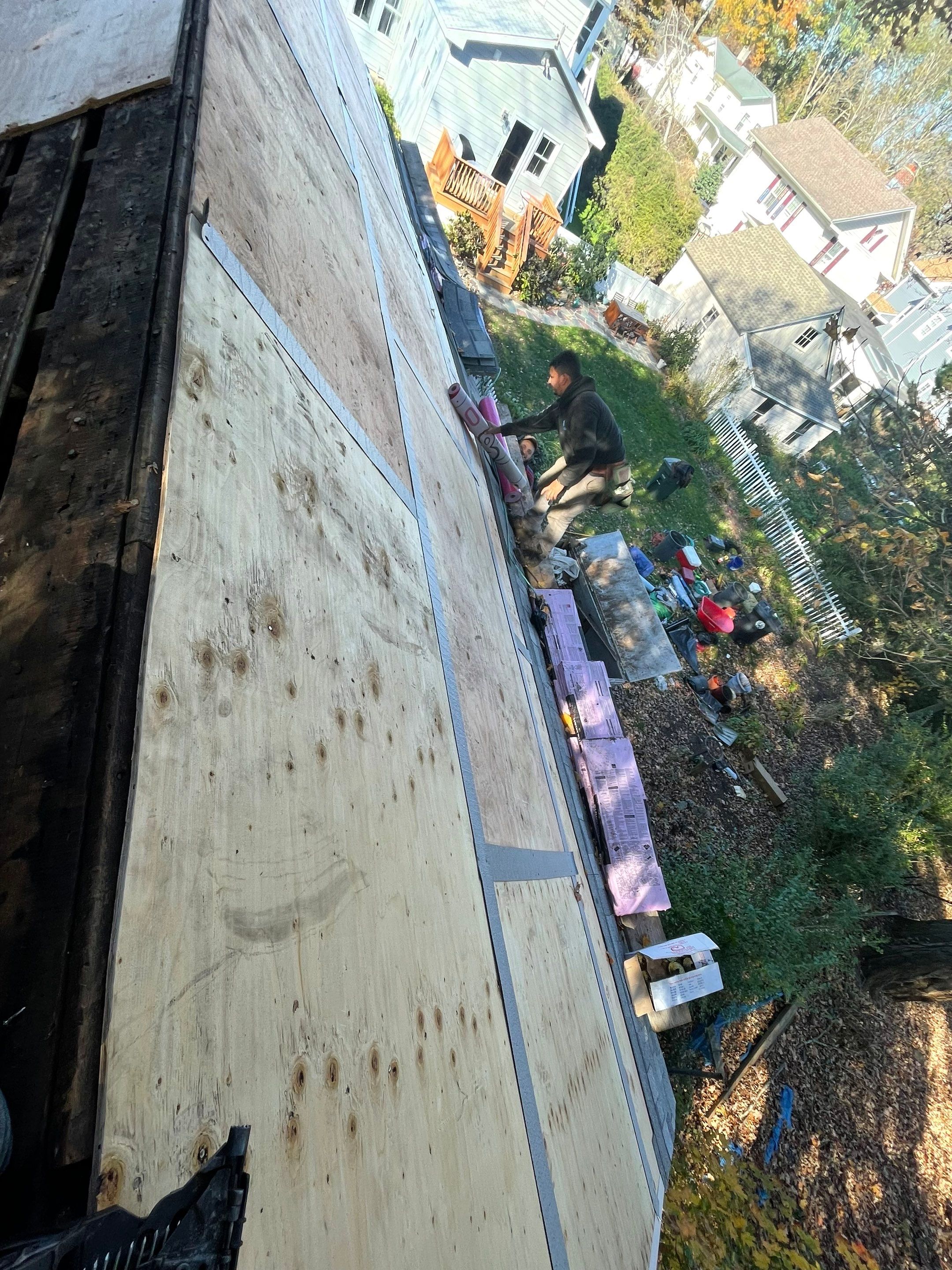 Residential Roofing Installation using Owens Corning TruDefinition Sierra Gray by A Plus Exterior