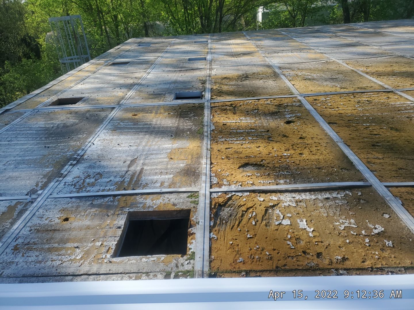 Commercial Roofing Installation using Aluminum Roofing panels by Hostetler Roofing