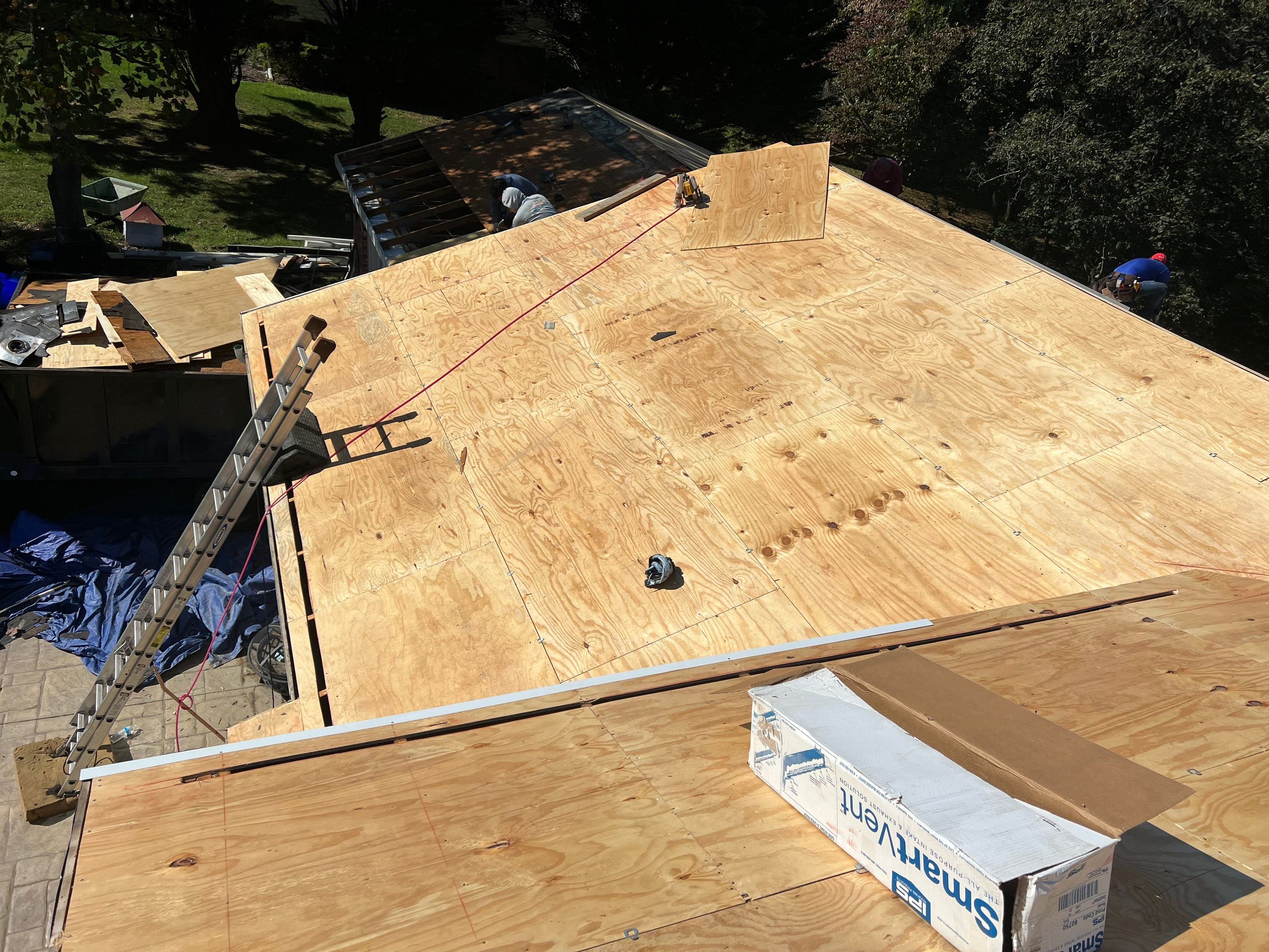 Residential Roofing Installation using Atlas Pinnacle Pristine Pewter Architectural Shingles by Frederick Roof Repair